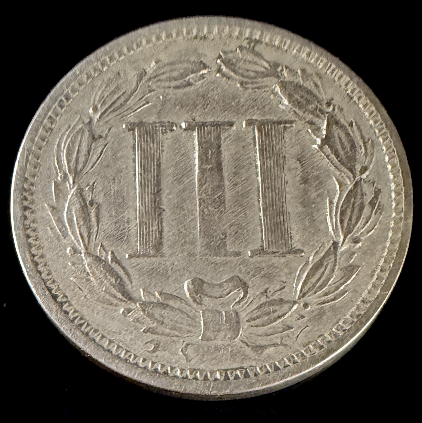 1865 US Three Cent Nickel
