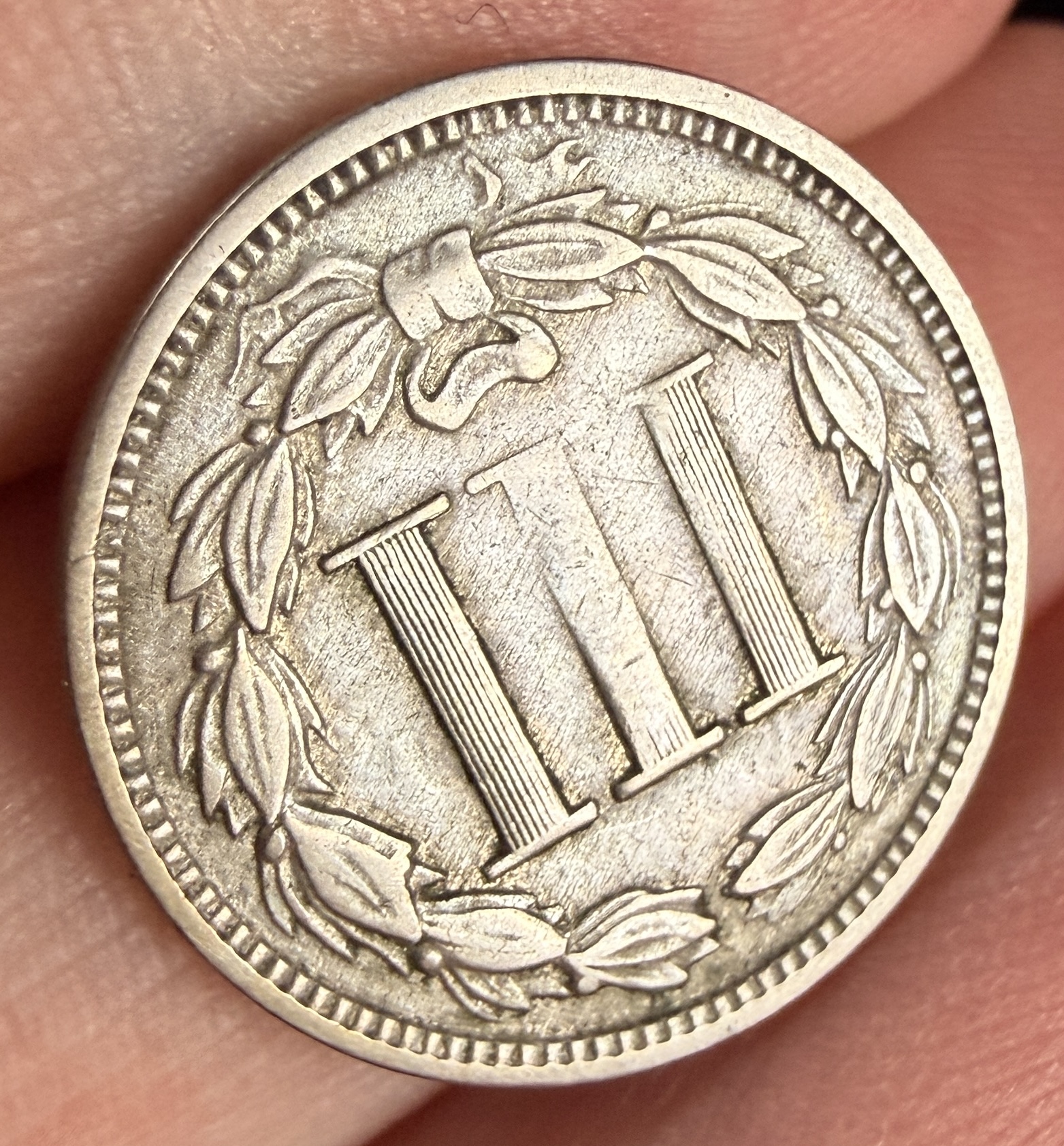 1865 US Three Cent Nickel