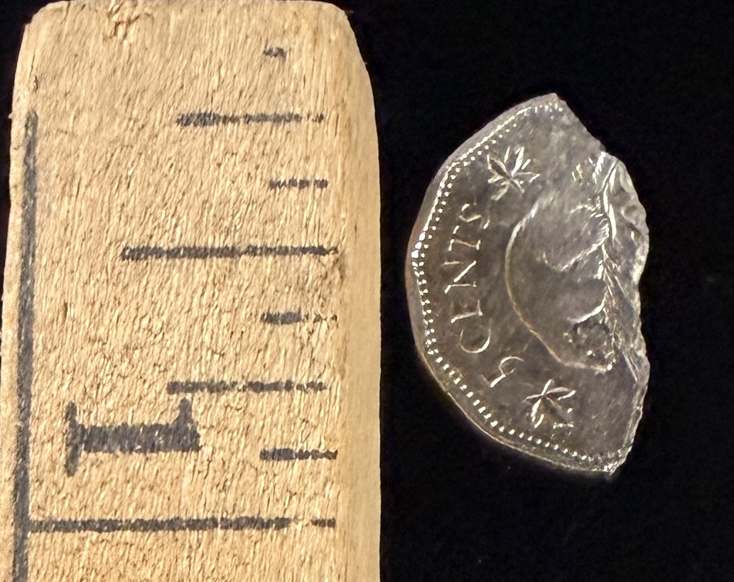 CA Elizabeth II 5 Cents Error Coin Fragment