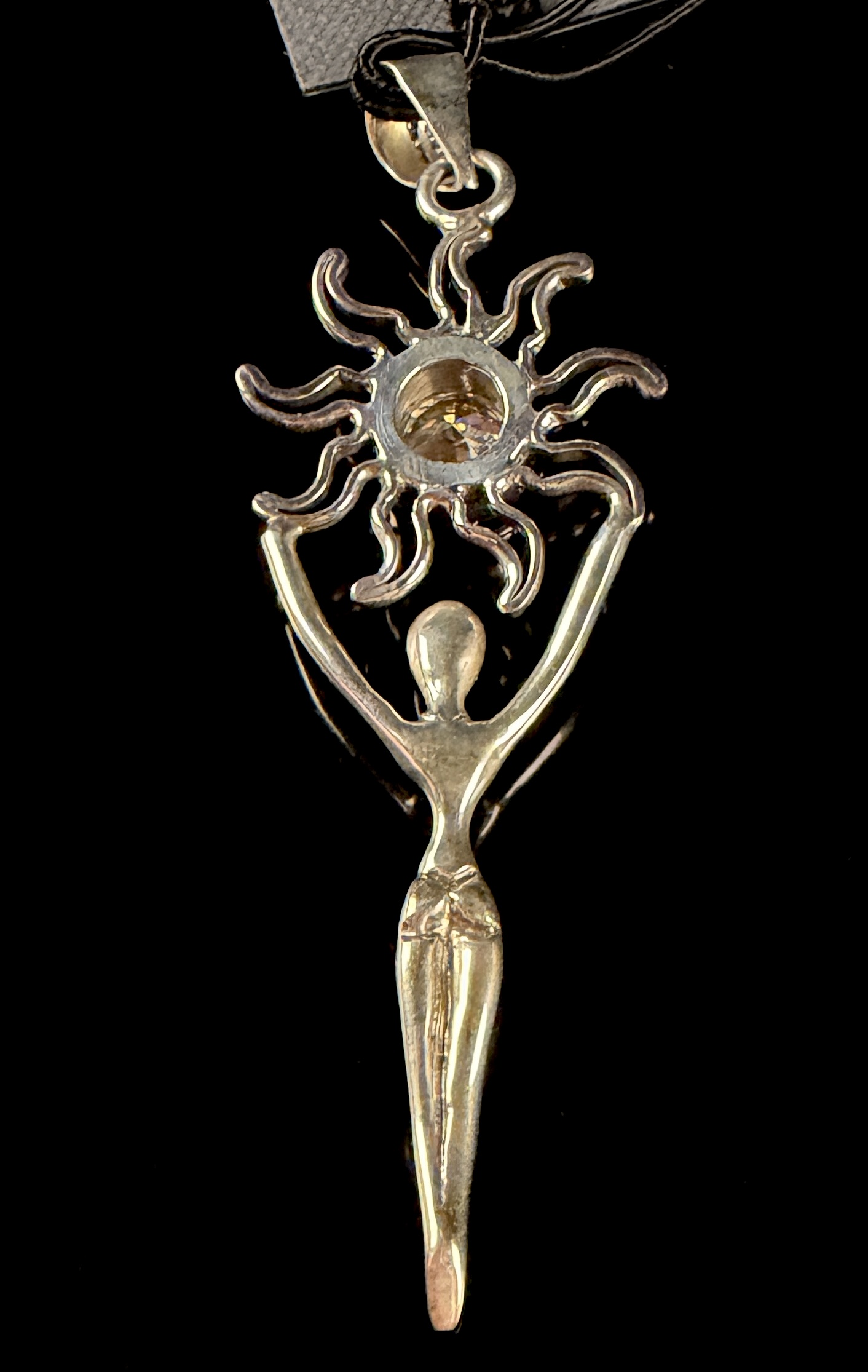 Charles Albert Sterling Silver Sun Goddess Pendant with Mystic Topaz