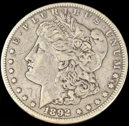 US 1892-CC Morgan Silver Dollar