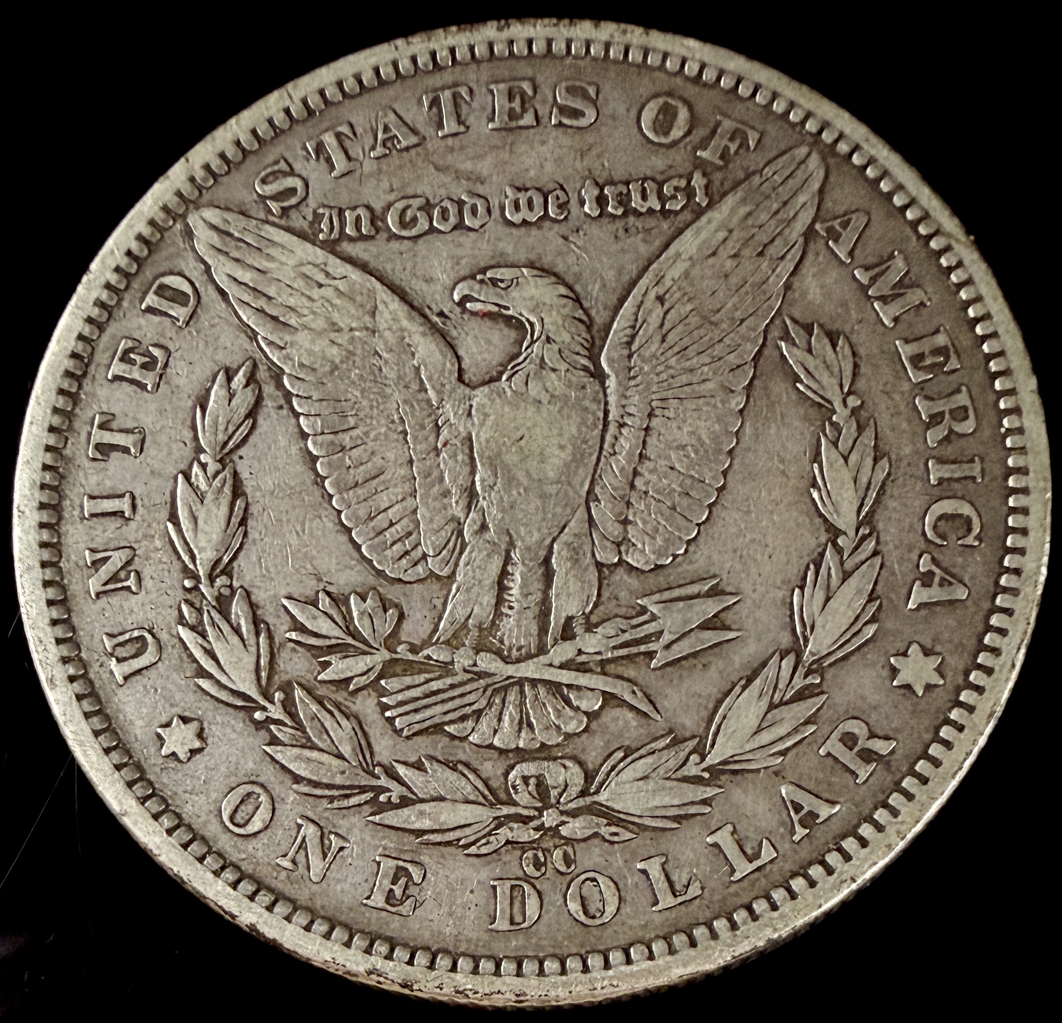 US 1892-CC Morgan Silver Dollar