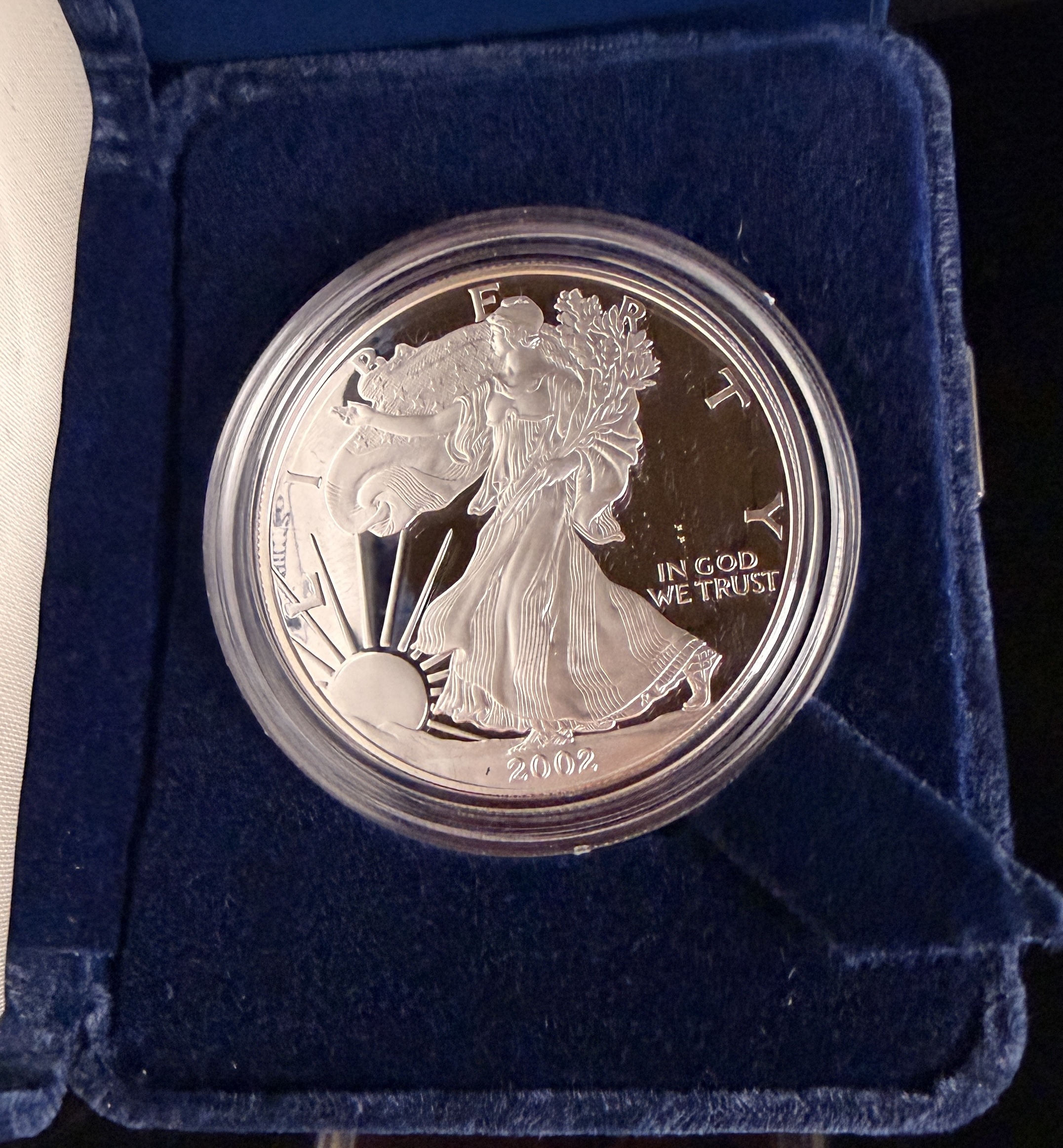 2002-W US One Dollar One Ounce Proof Silver American Eagle