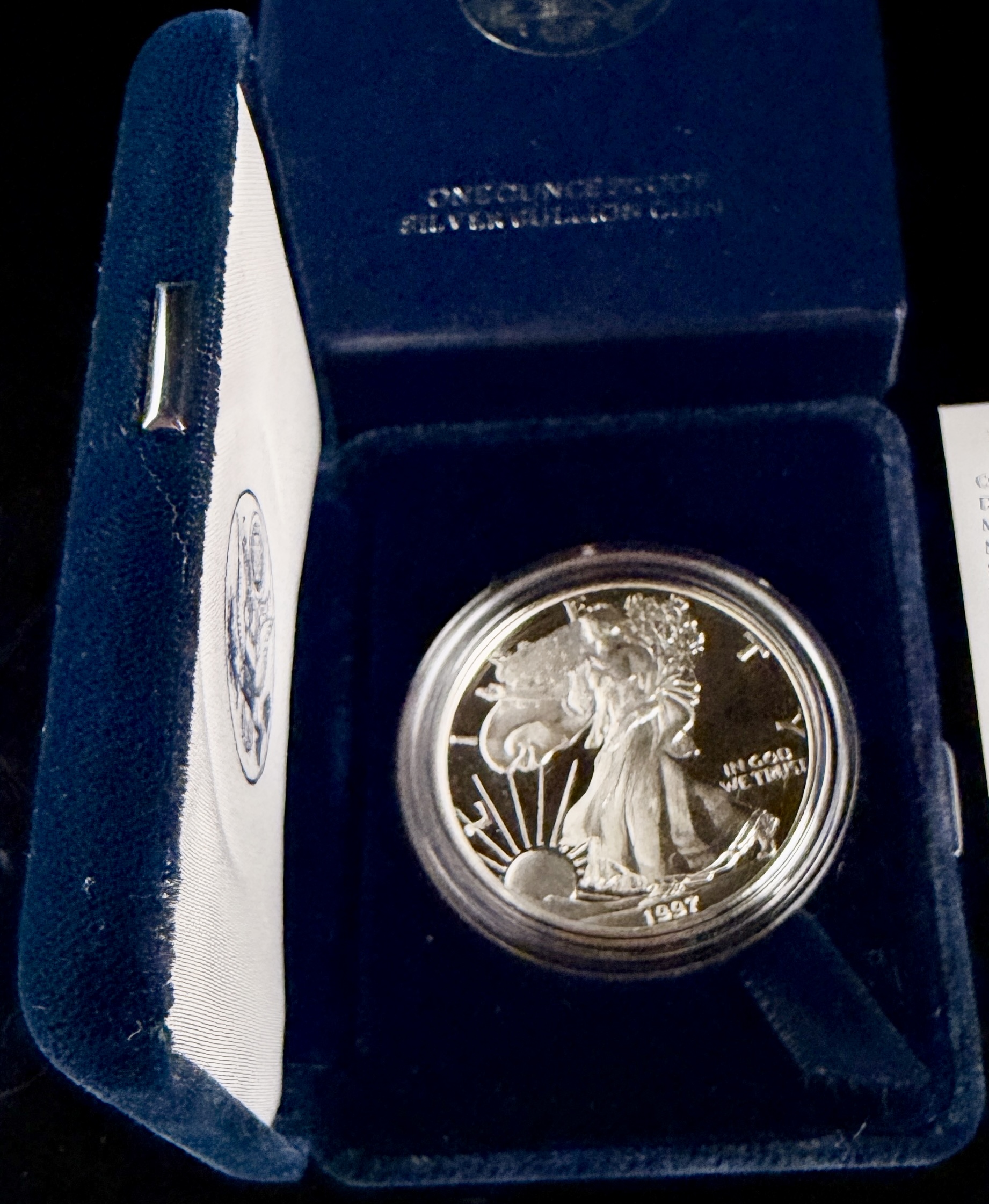1997 US American Silver Eagle Proof One Dollar Coin