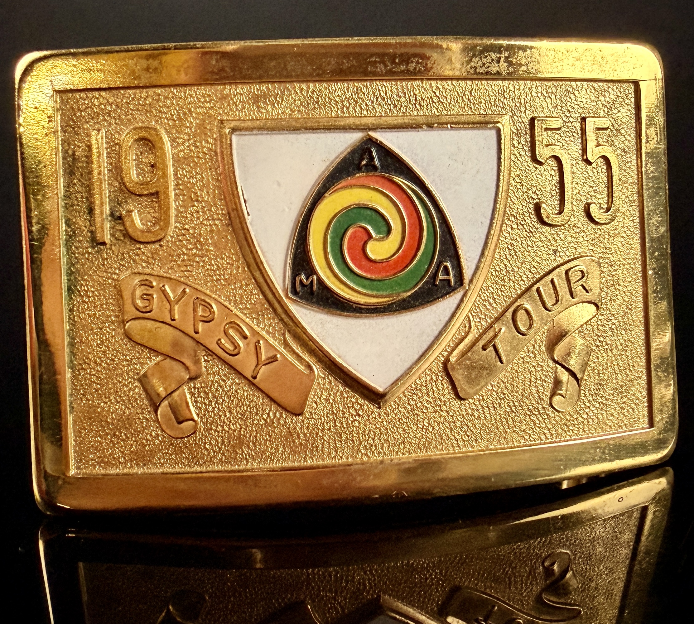 1955 American Motorcyclist Association (AMA) Gypsy Tour Commemorative Belt Buckle