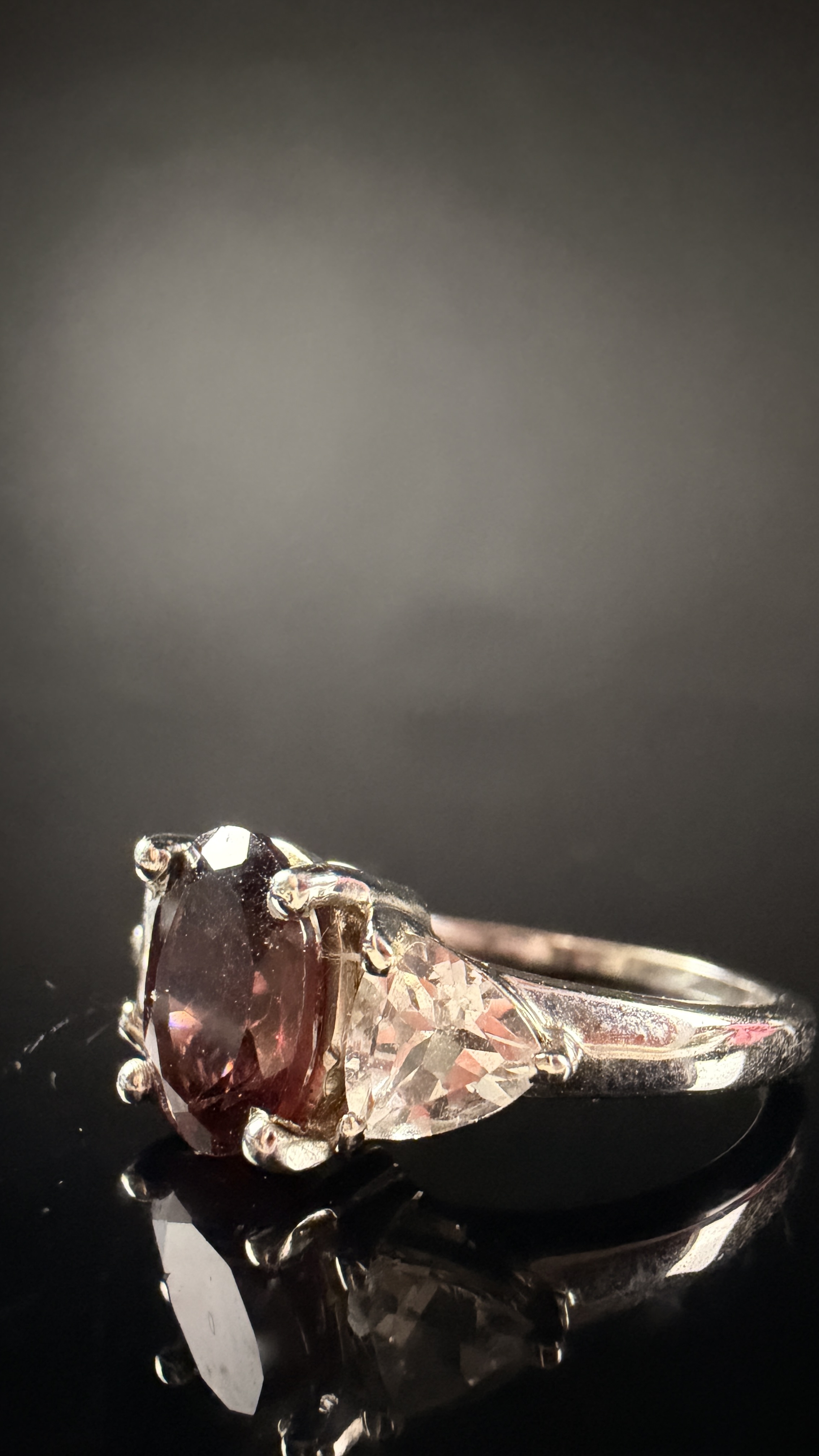 Annabella Limited Edition Malkangiri Garnet and Cullinan Topaz Sterling Silver Three-Stone Ring