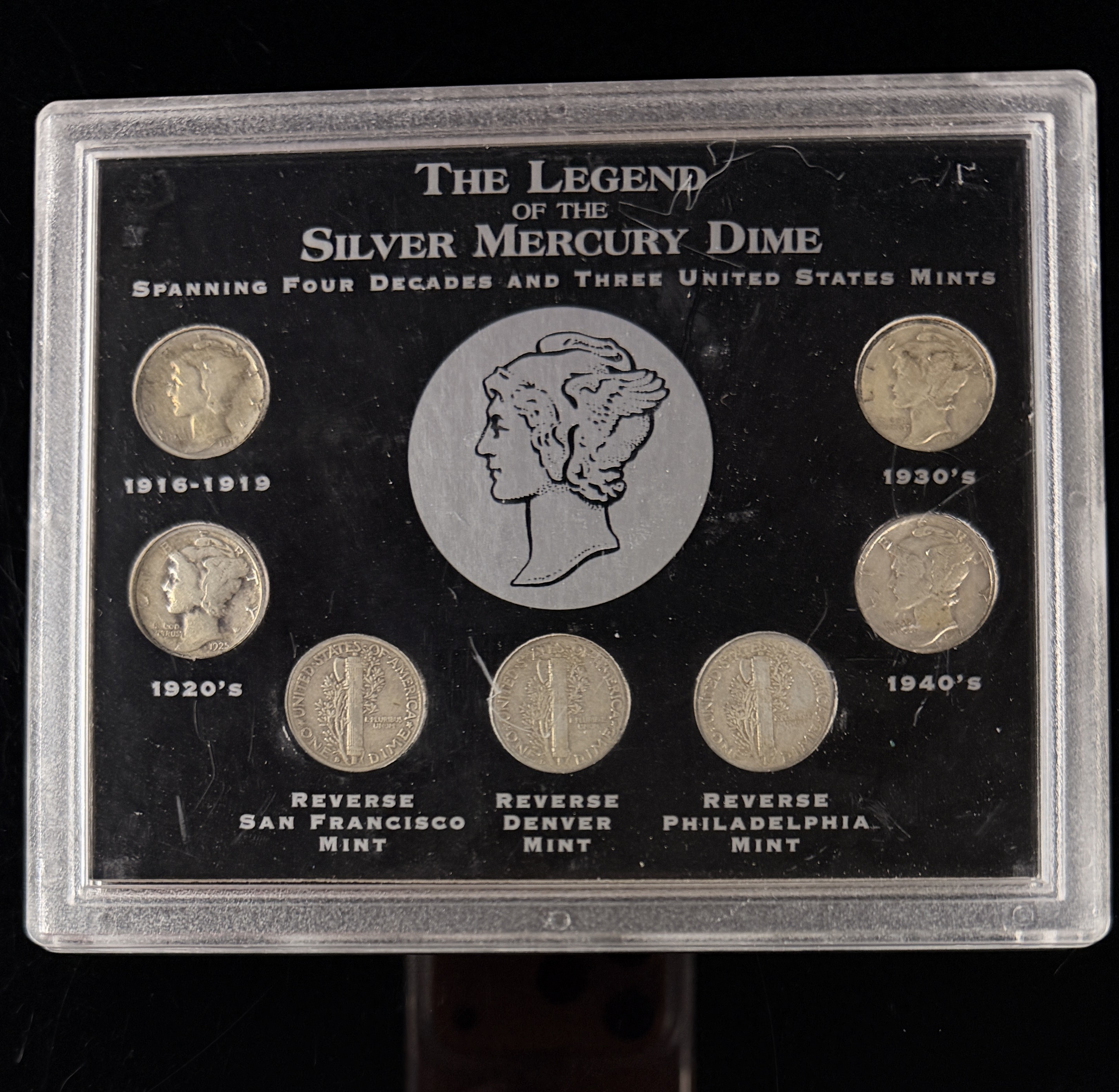 US 1916-1945 Mercury Dime Set, .900 Silver