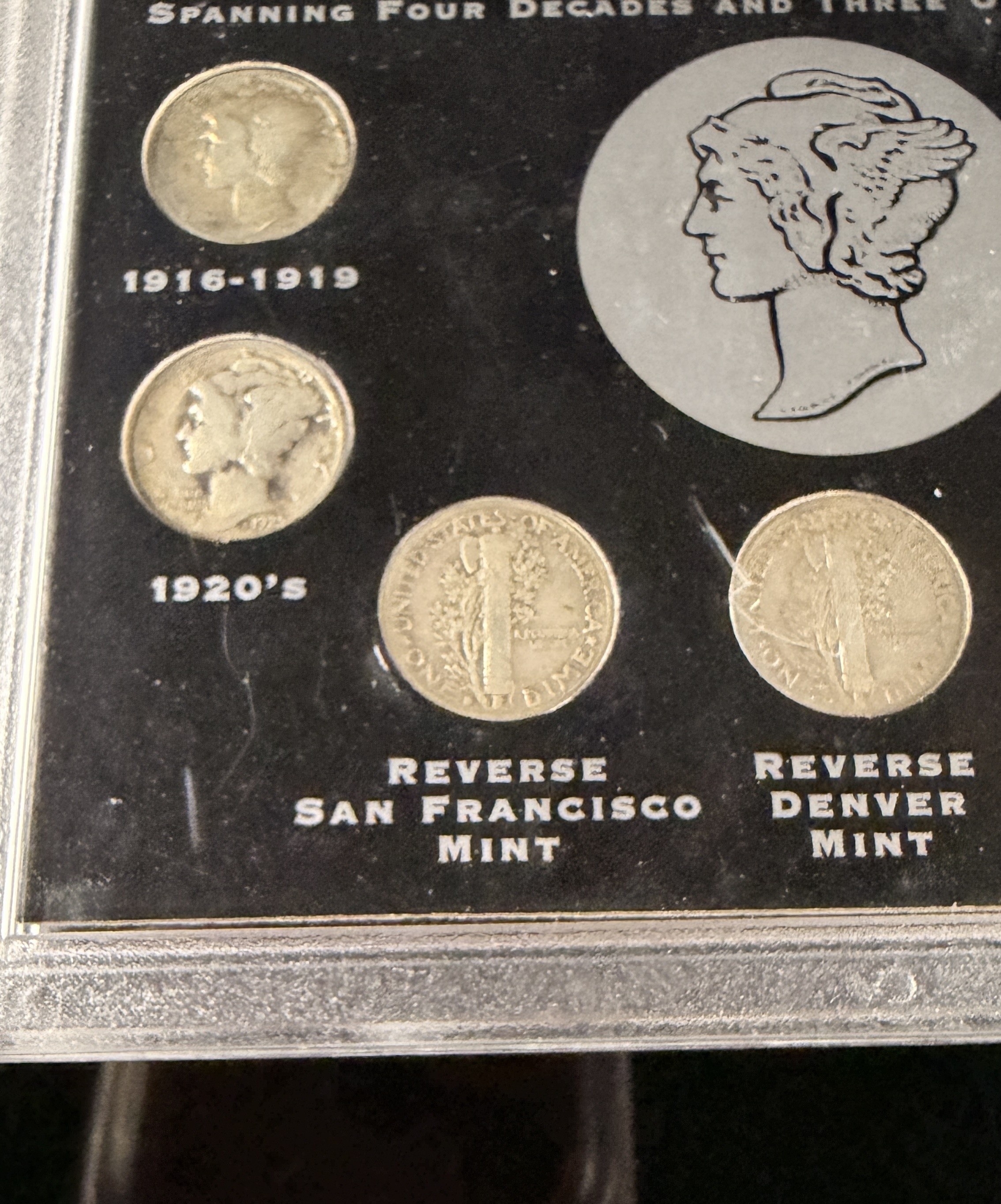 US 1916-1945 Mercury Dime Set, .900 Silver