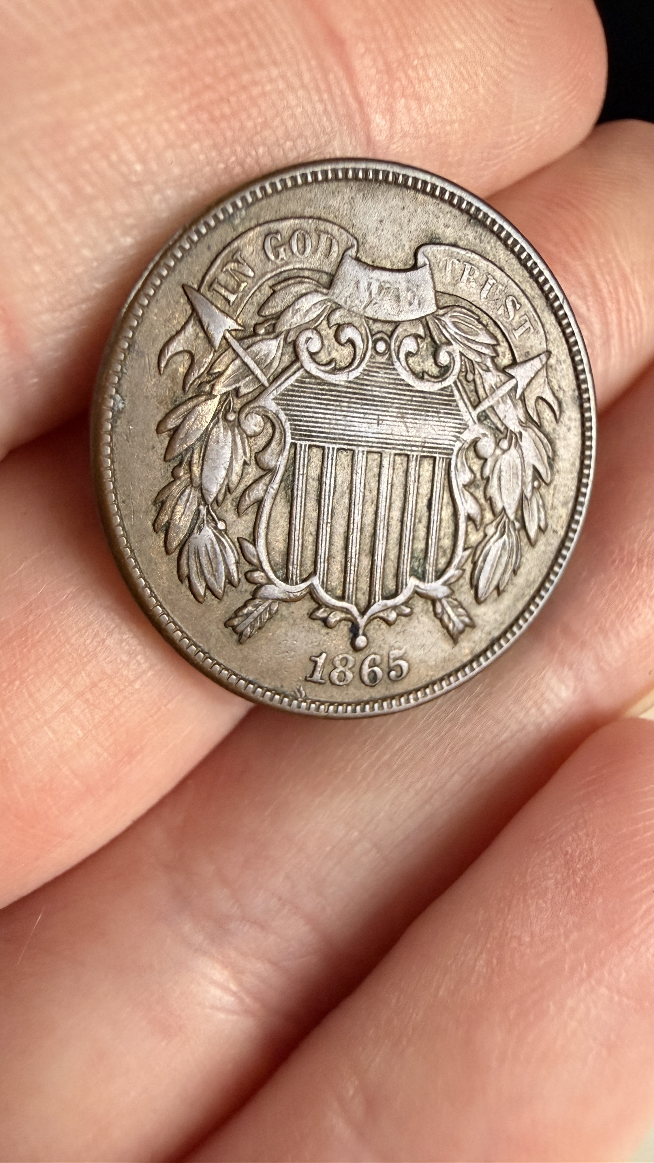 1865 US Two-Cent Piece