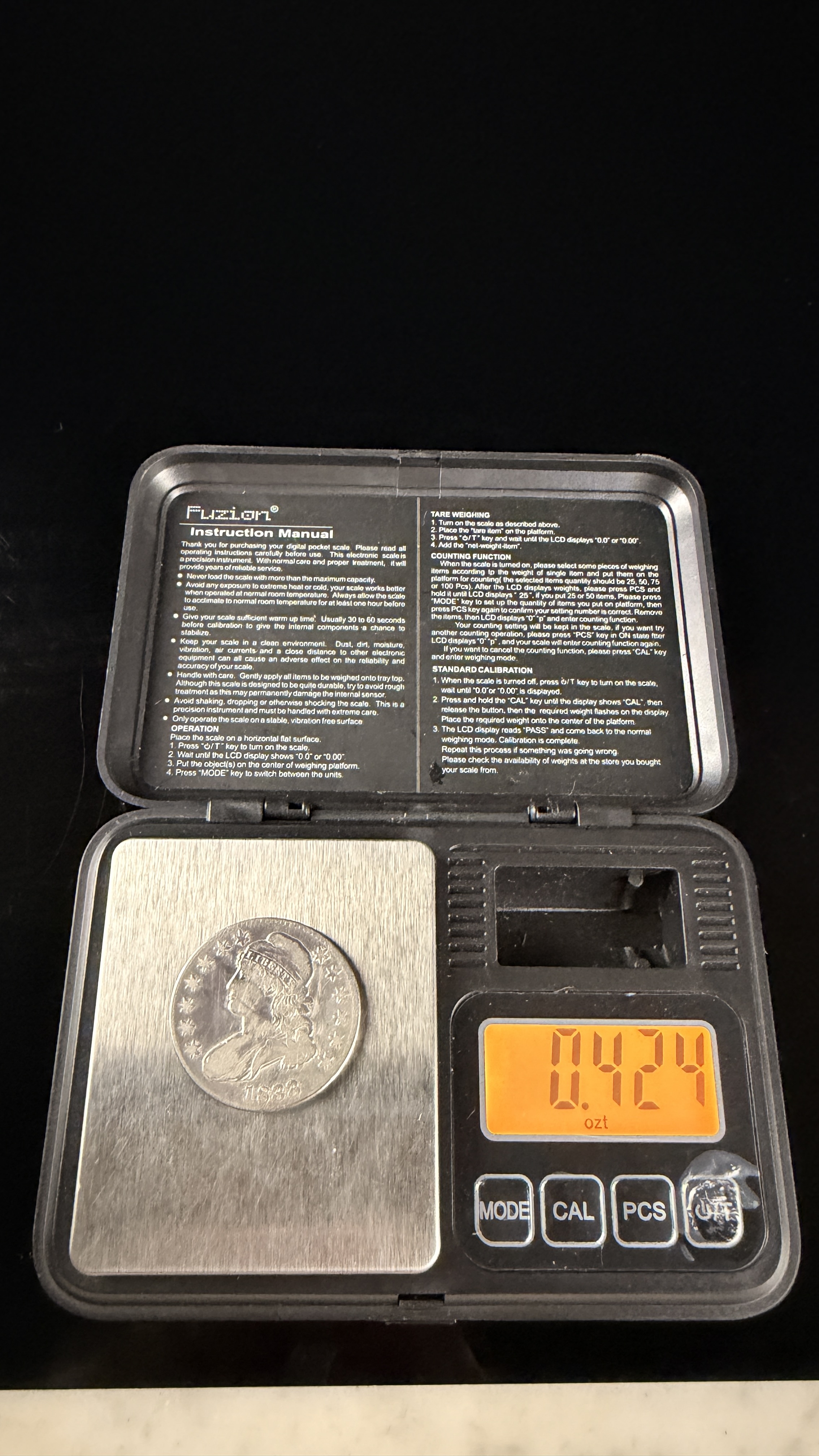US 1833 Capped Bust Silver Half Dollar