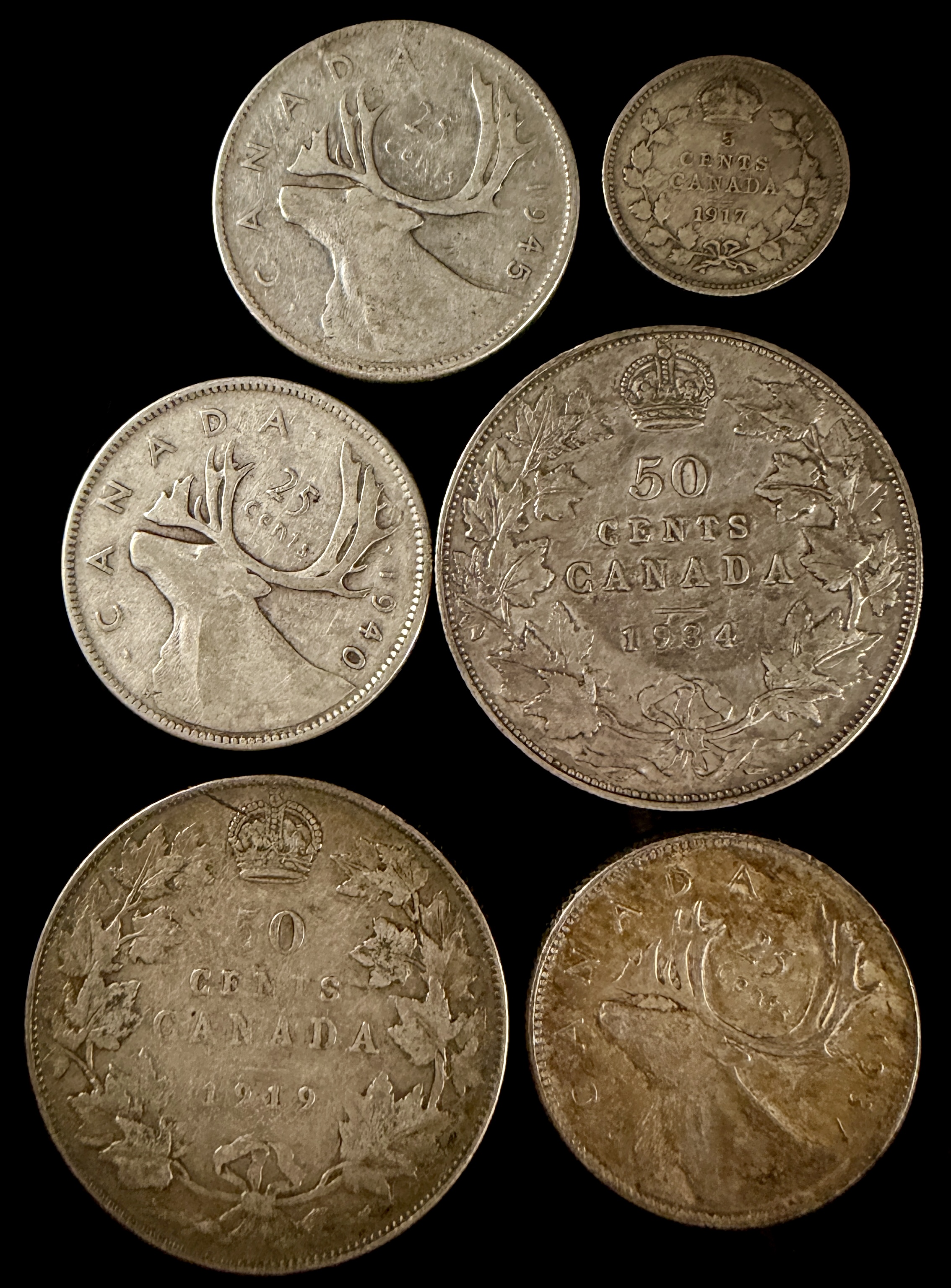 A Collection of CA Silver Coins, King George V and King George VI