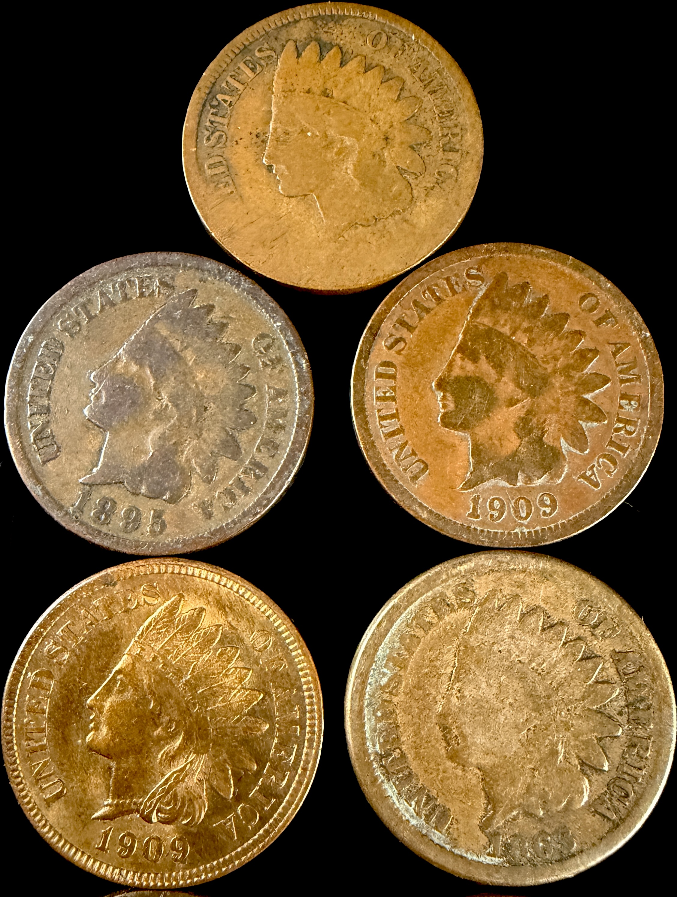 A Lot of 18 US Indian Head Cents