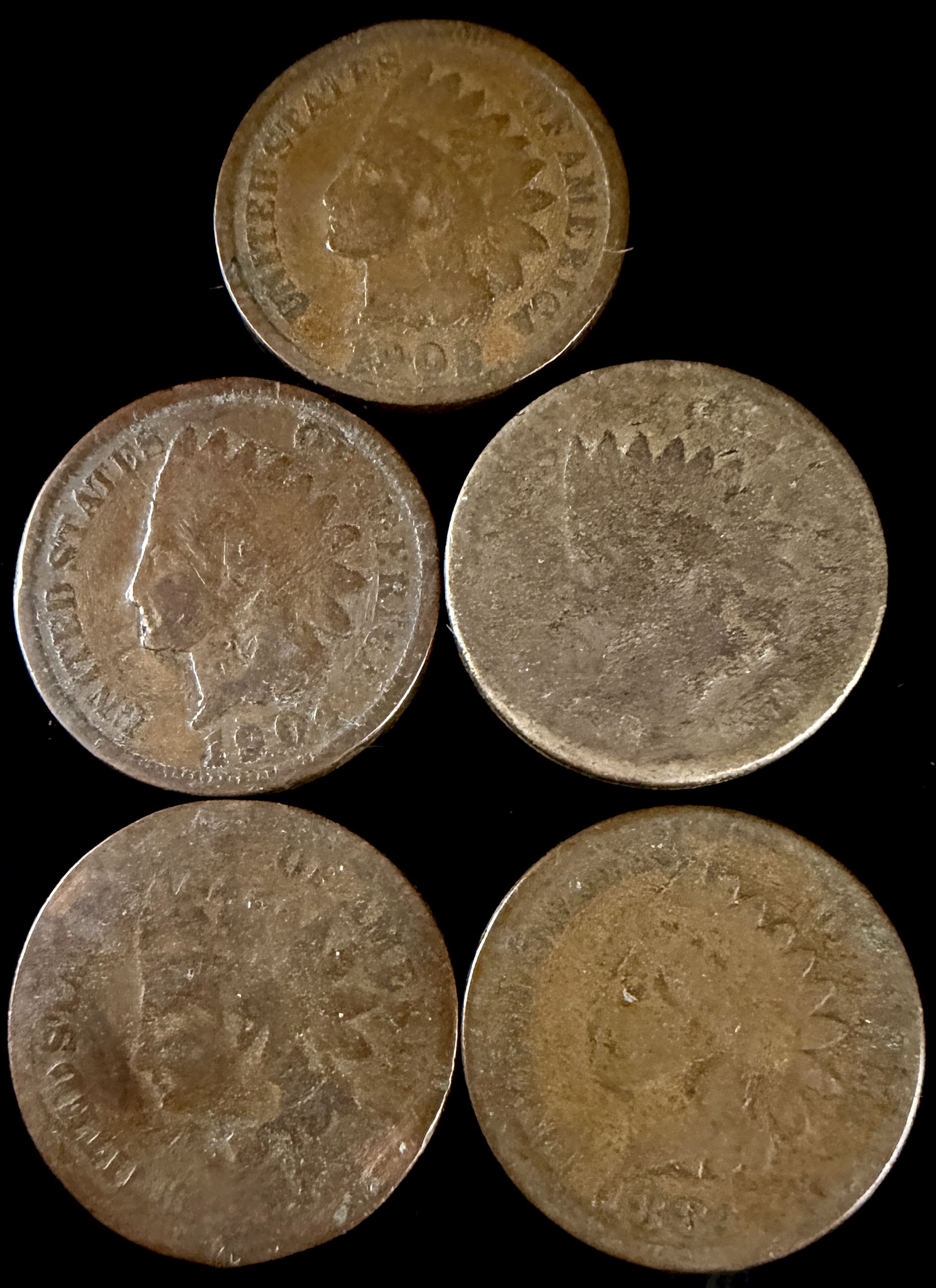A Lot of 18 US Indian Head Cents