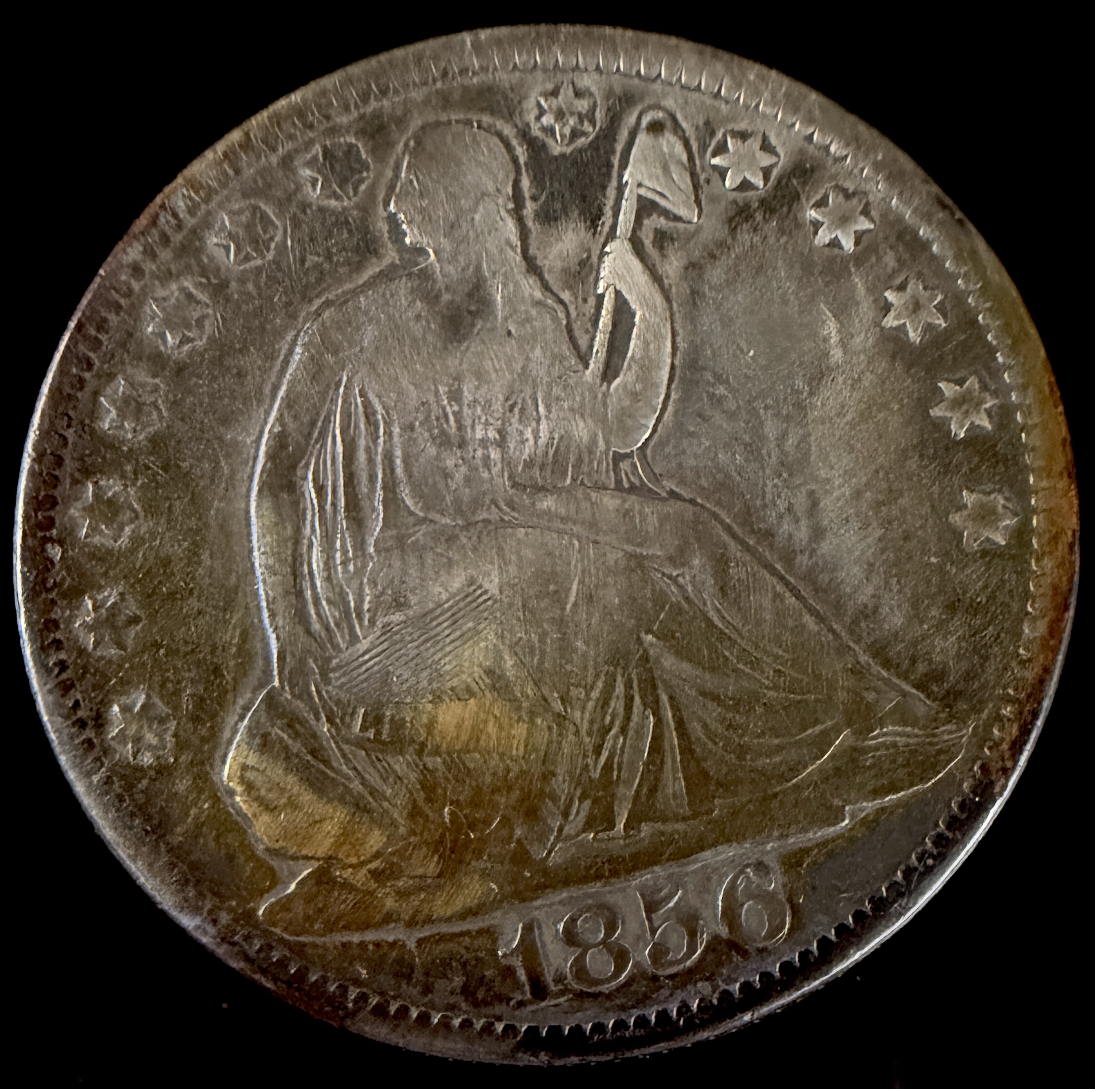 US 1856-O Seated Liberty Half Dollar