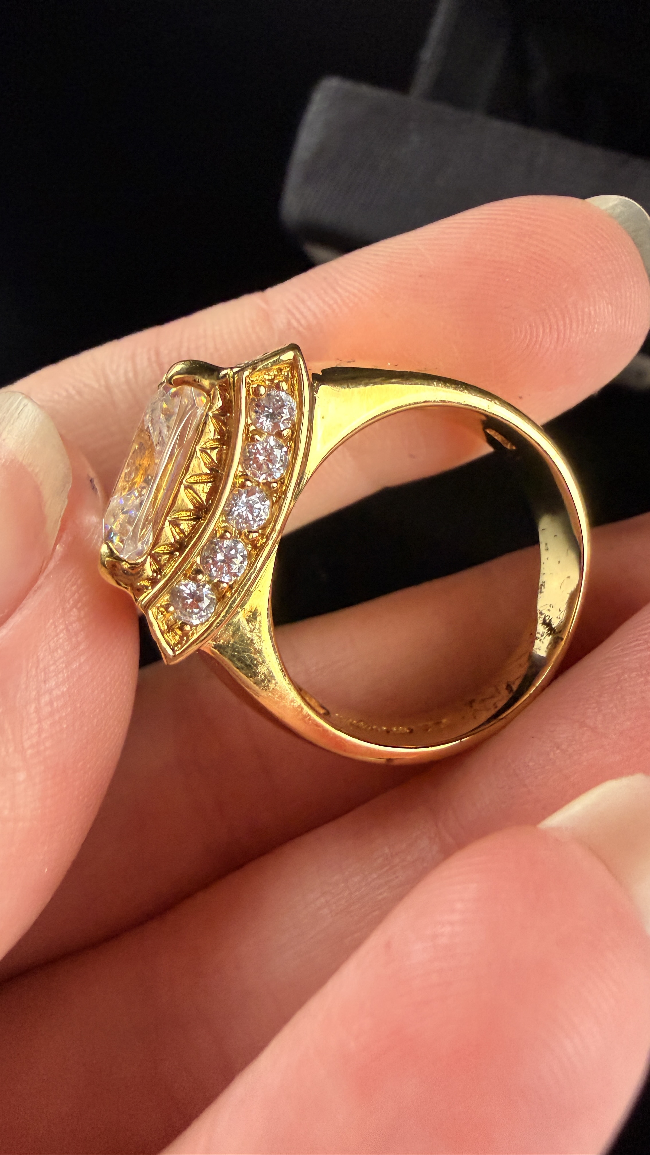 Victoria Wieck 18K HGE Gold-Tone Cubic Zirconia Cocktail Ring