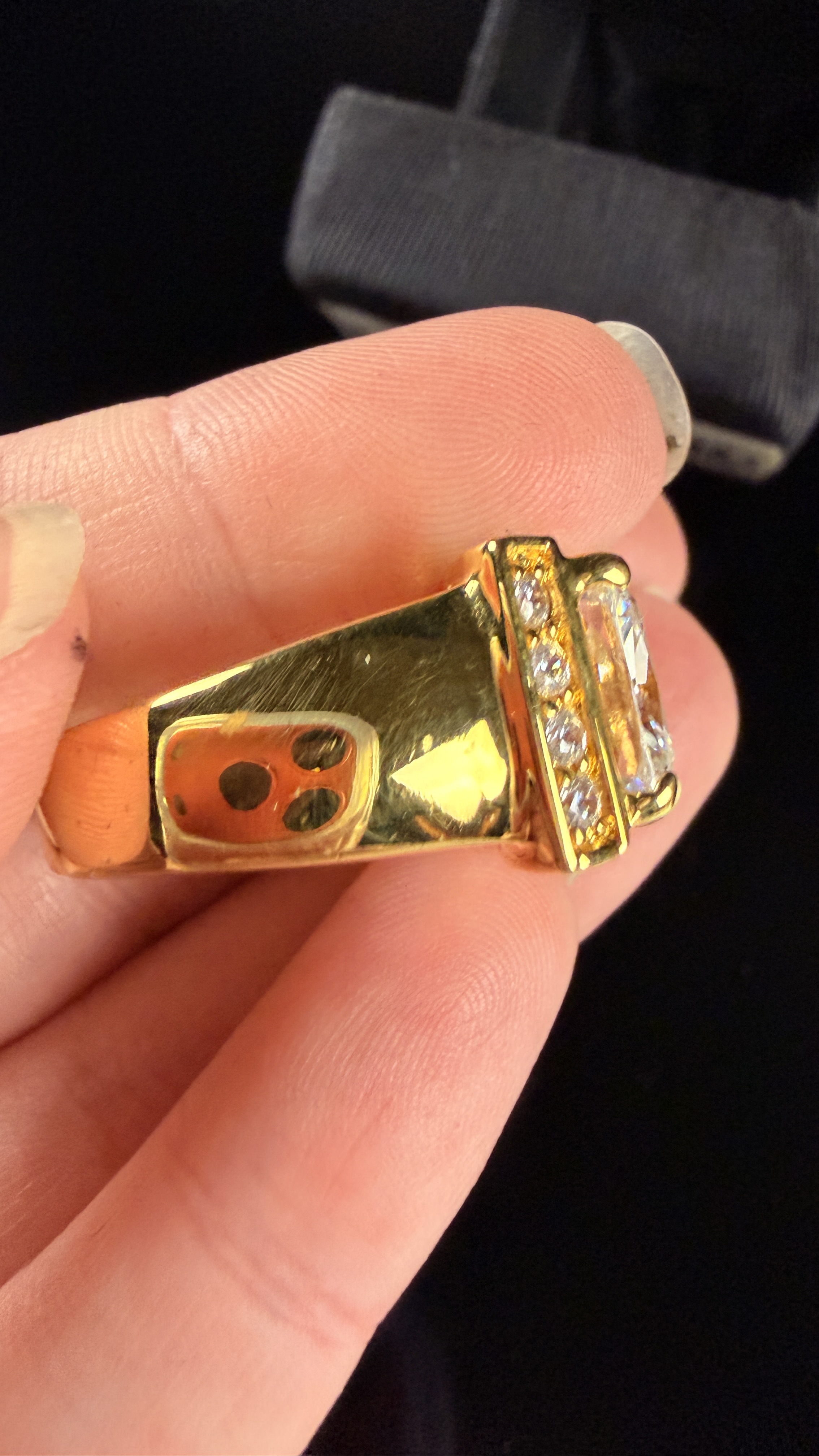 Victoria Wieck 18K HGE Gold-Tone Cubic Zirconia Cocktail Ring