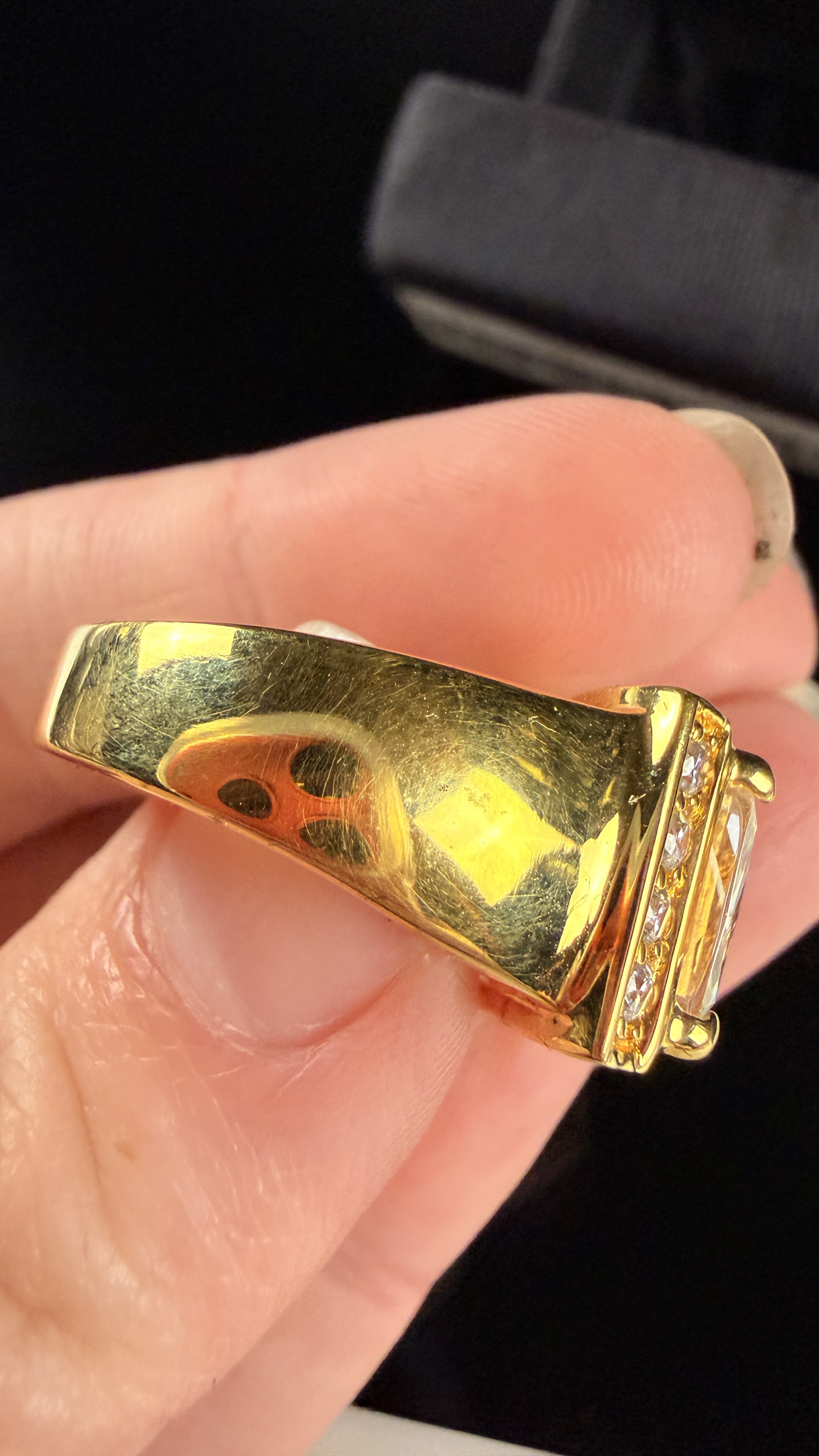 Victoria Wieck 18K HGE Gold-Tone Cubic Zirconia Cocktail Ring