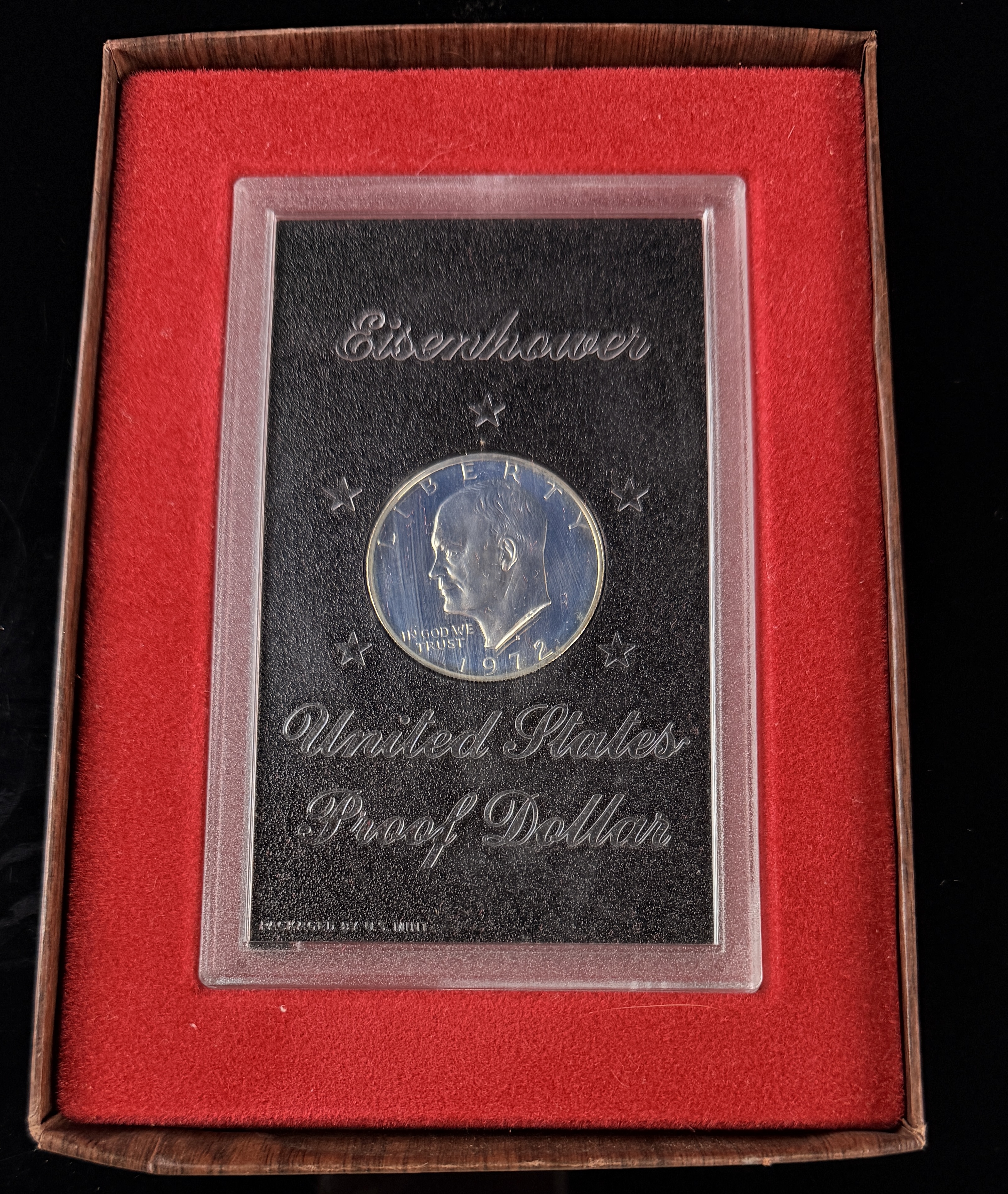 US 1972-S Eisenhower 40% Silver Proof Dollar in Original Government Packaging
