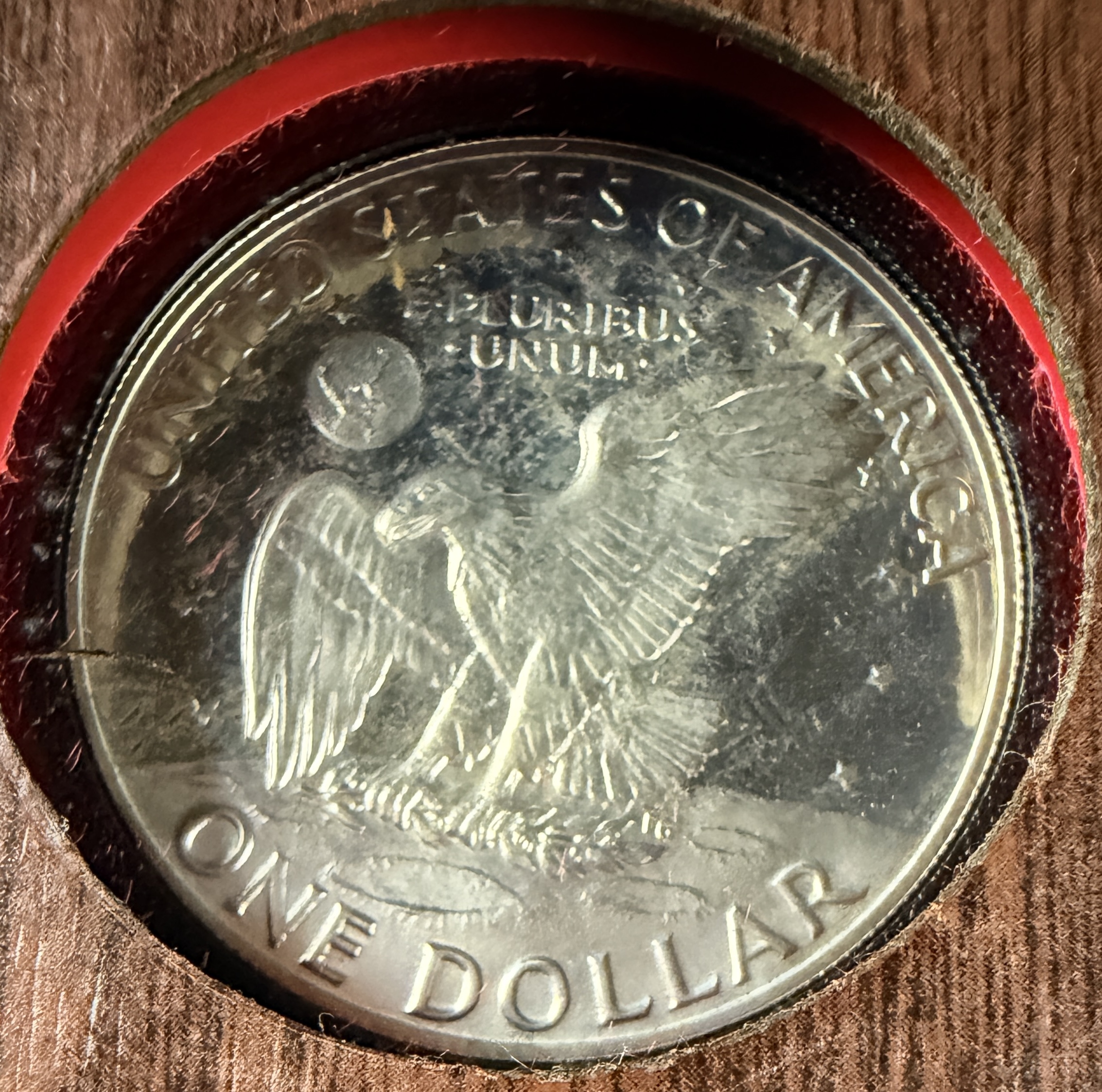 1973-S US Eisenhower Silver Proof Dollar in Brown Box Original Government Packaging