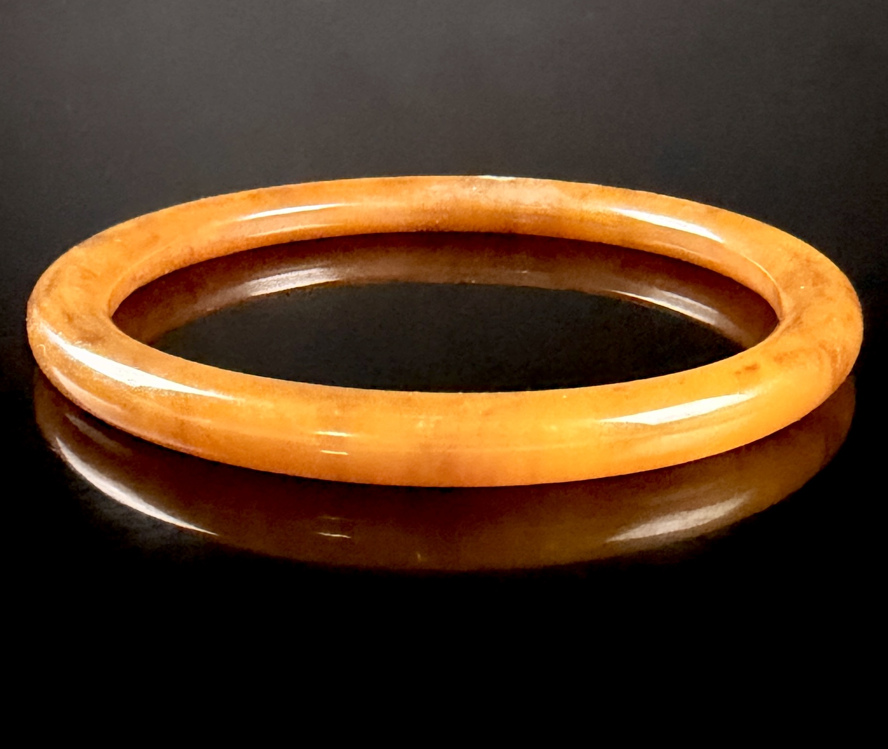 Honey-Colored Translucent Bangle Bracelet