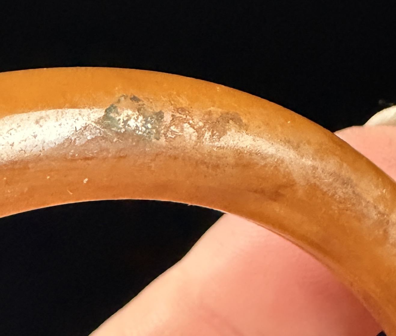 Honey-Colored Translucent Bangle Bracelet