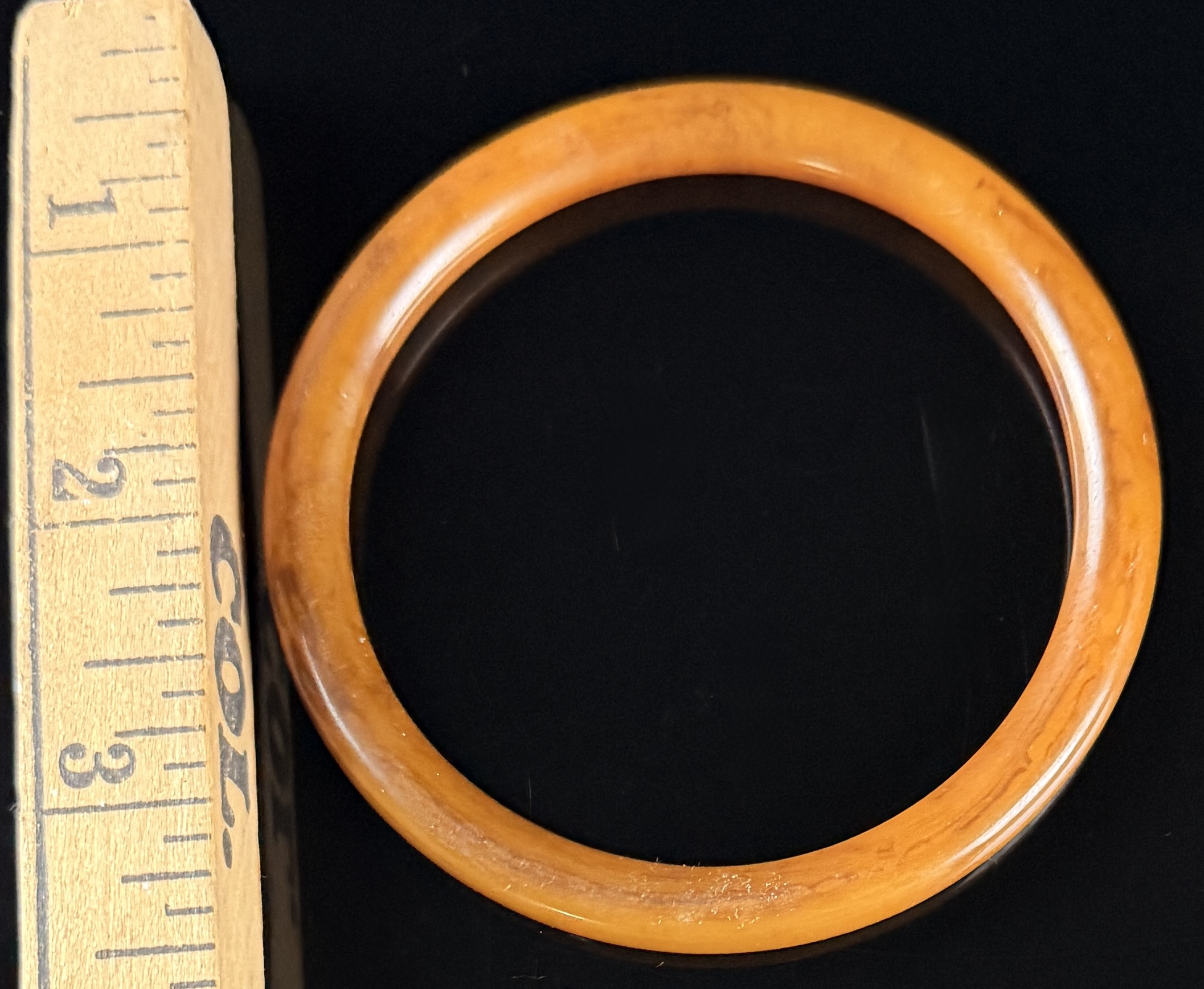 Honey-Colored Translucent Bangle Bracelet