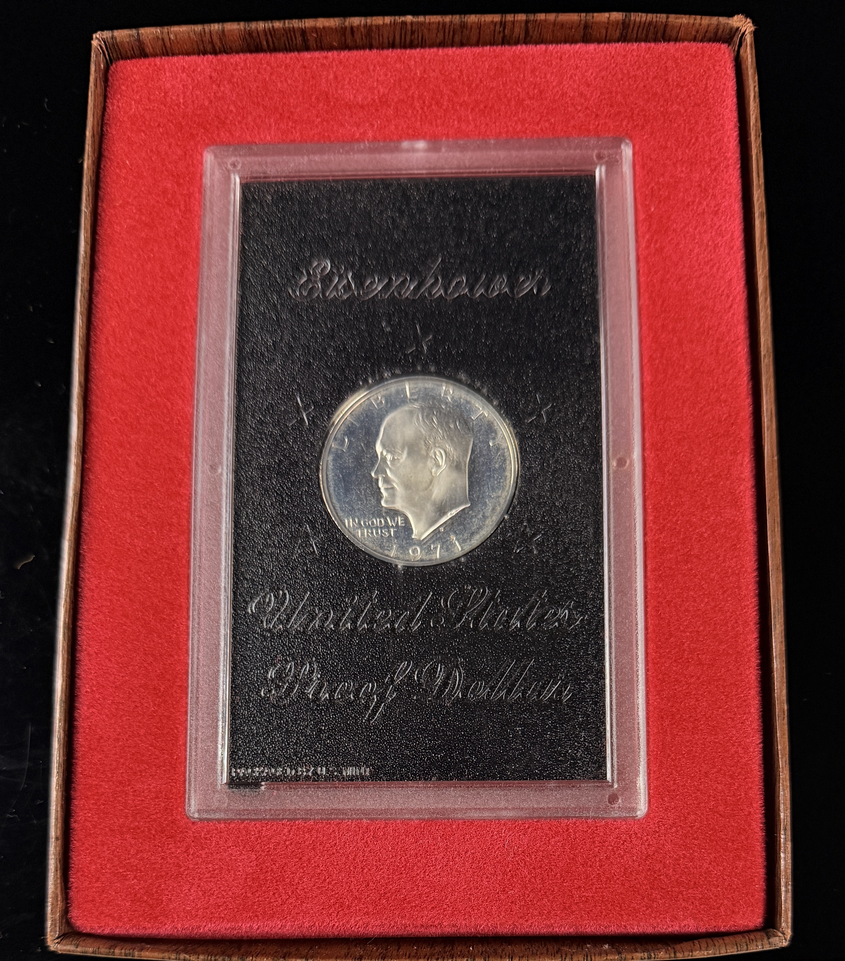 1971-S US Eisenhower 40% Silver Proof Dollar in OGP