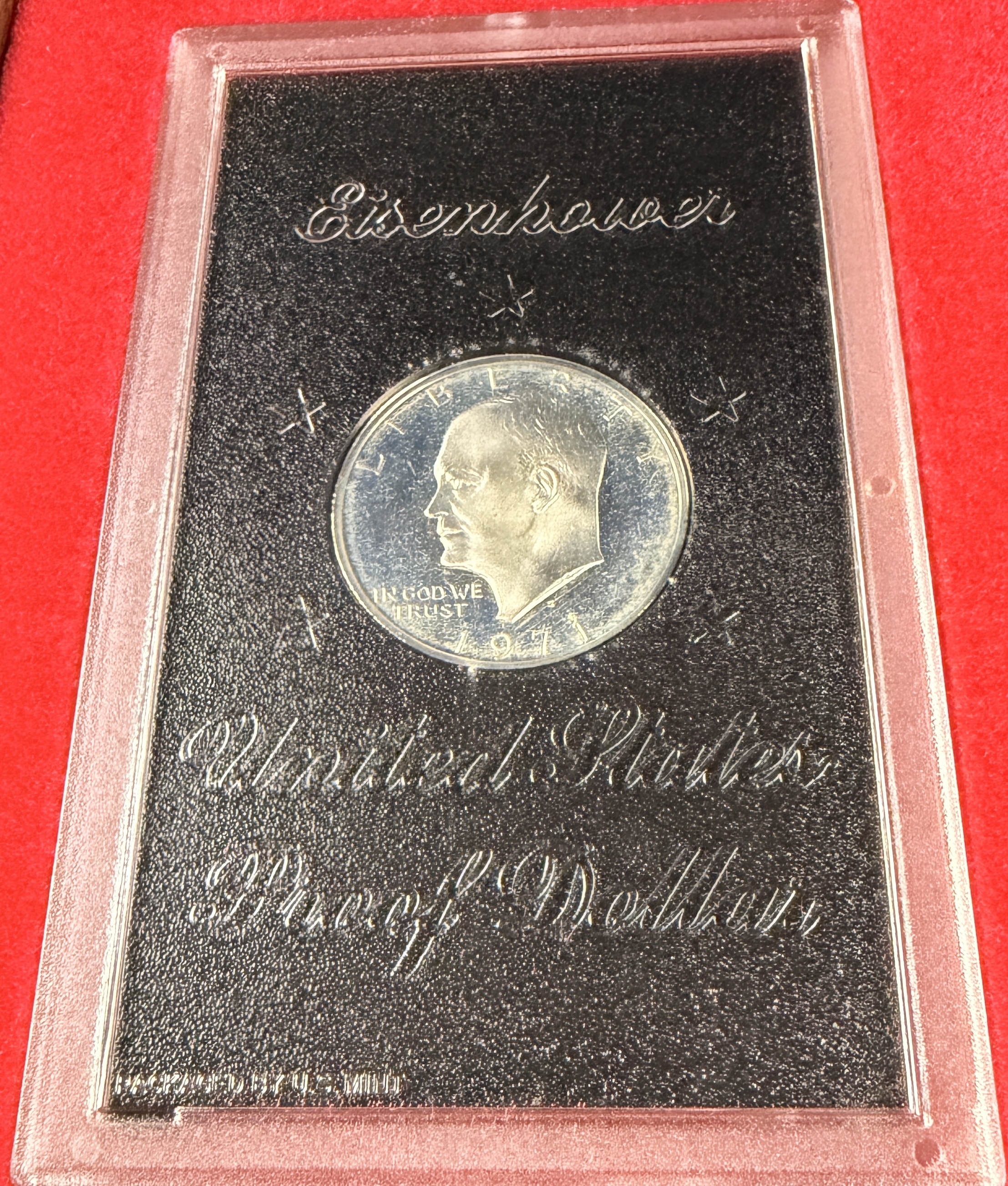 1971-S US Eisenhower 40% Silver Proof Dollar in OGP
