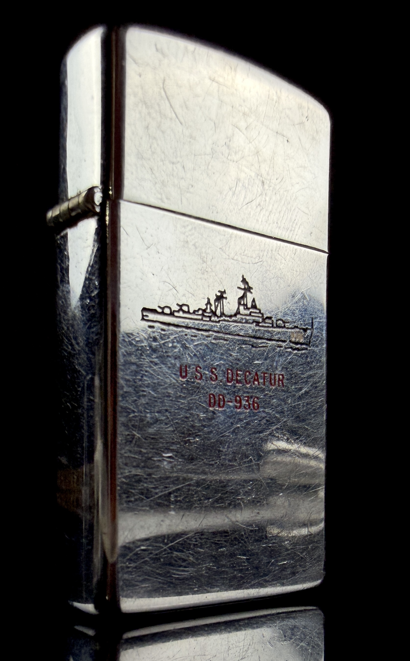 Vintage US Navy Zippo Windproof Lighter USS Decatur DD-936