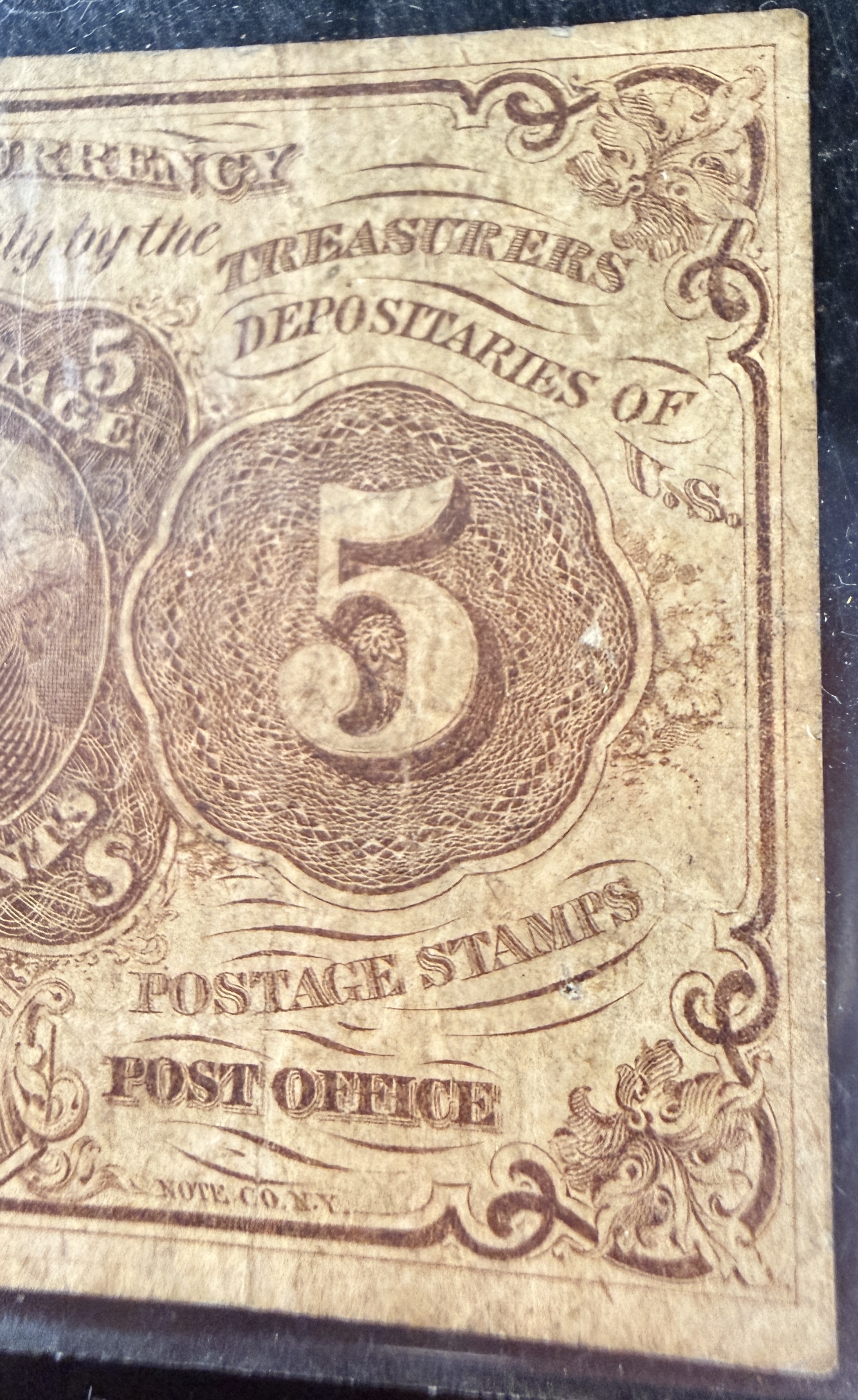 US 1862 5-Cent First Issue Postage Fractional Currency Note Fr 1230