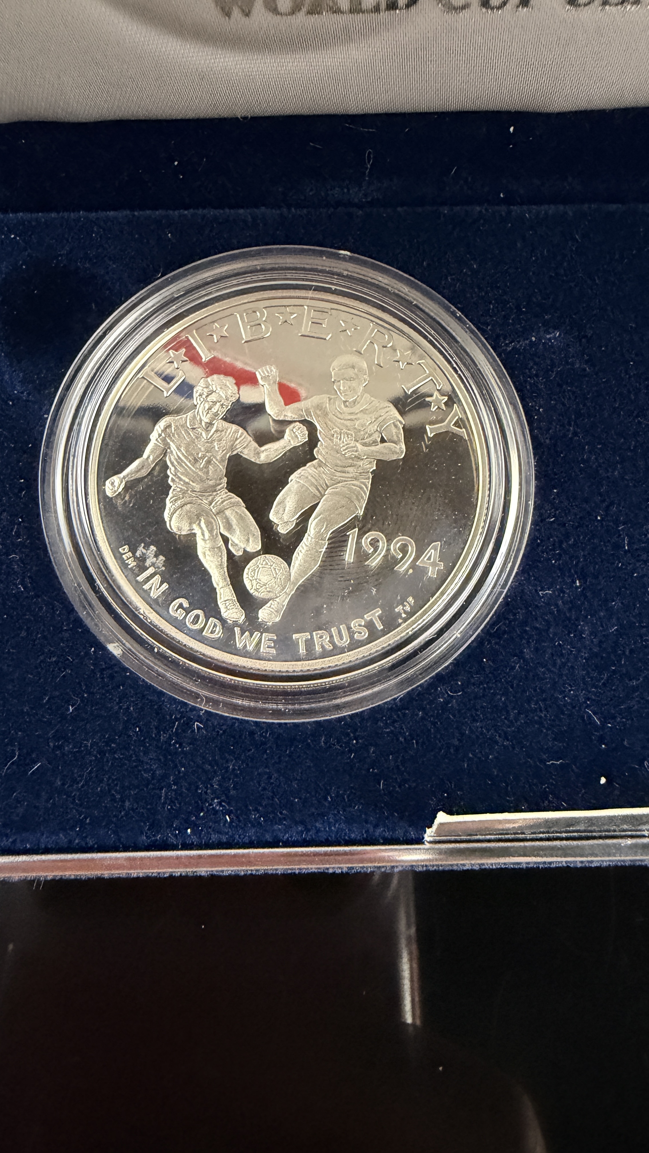 90% Silver Pair of 1994 US World Cup USA Commemorative Proof Coins