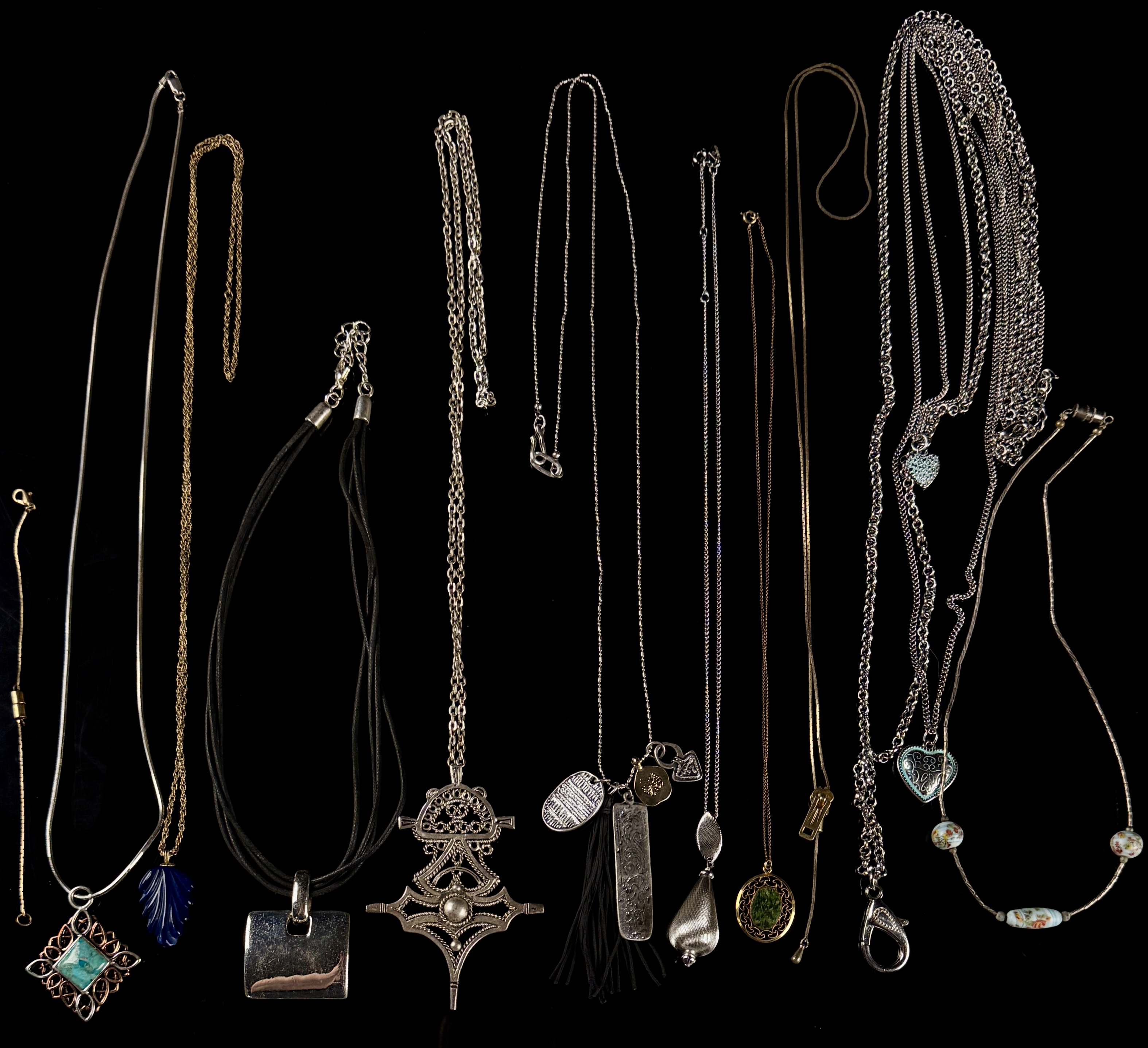 Twelve Assorted Sterling Silver and Vintage Costume Jewelry Pieces Including Sarah Coventry