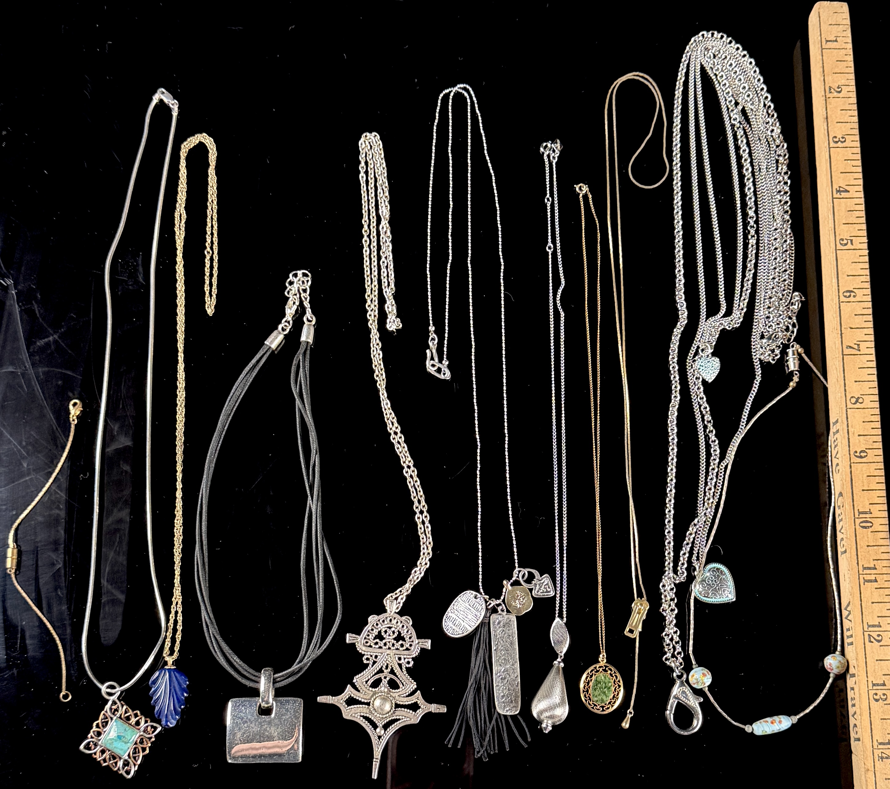 Twelve Assorted Sterling Silver and Vintage Costume Jewelry Pieces Including Sarah Coventry