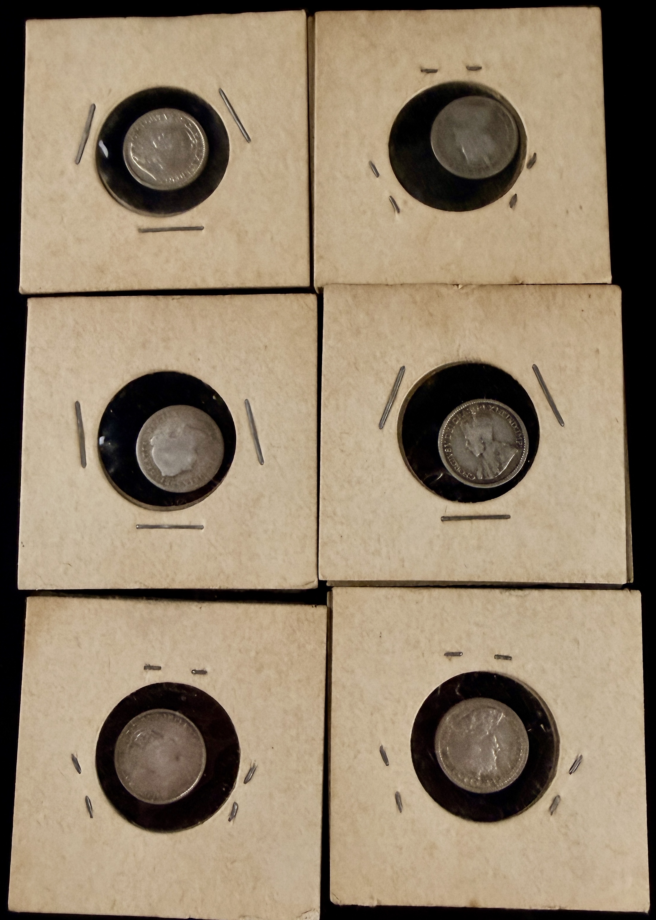 A Collection of CA Silver 5-Cent Coins, 1897-1919