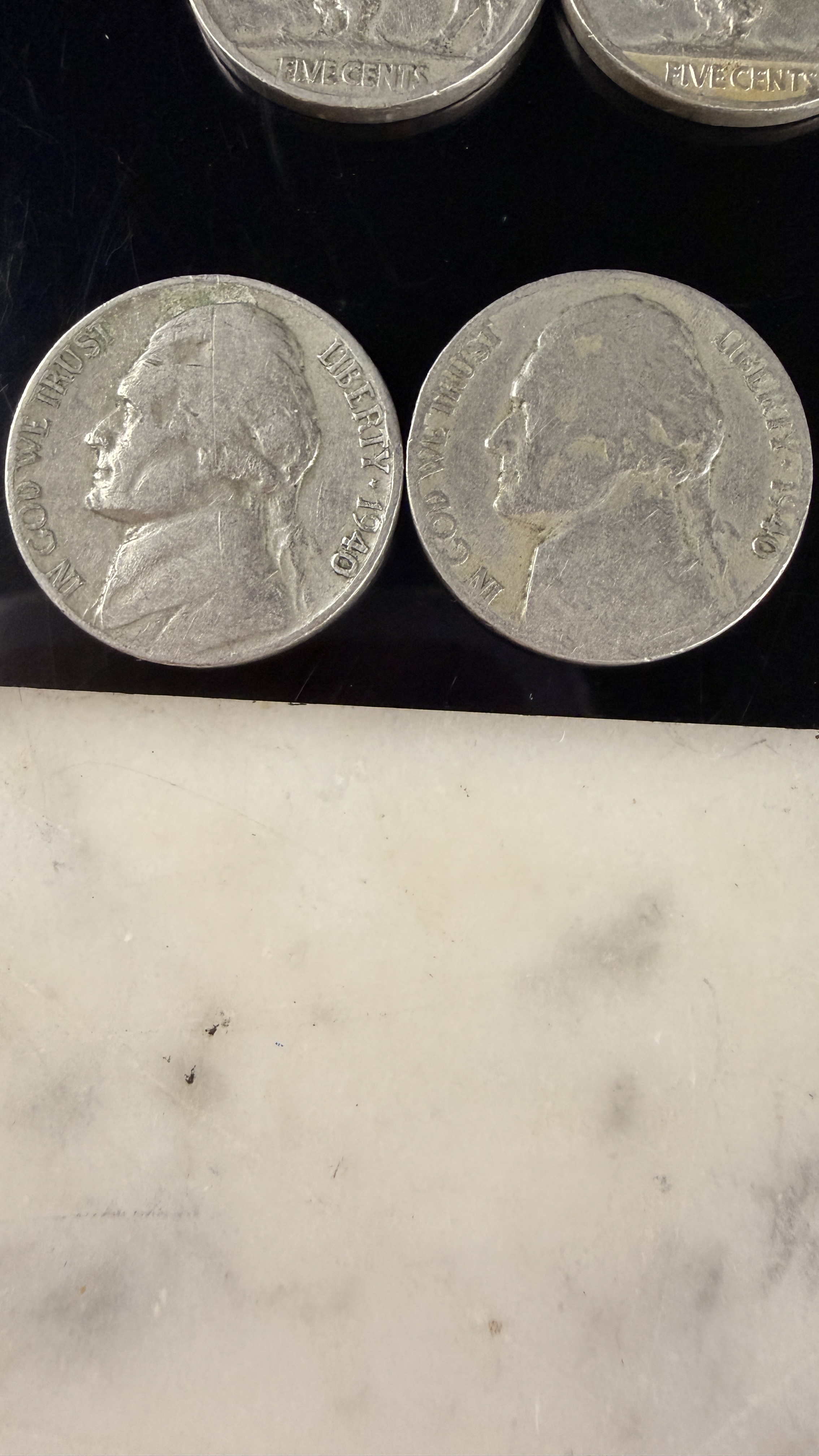 A Collection of US Buffalo and Jefferson Five-Cent Coins