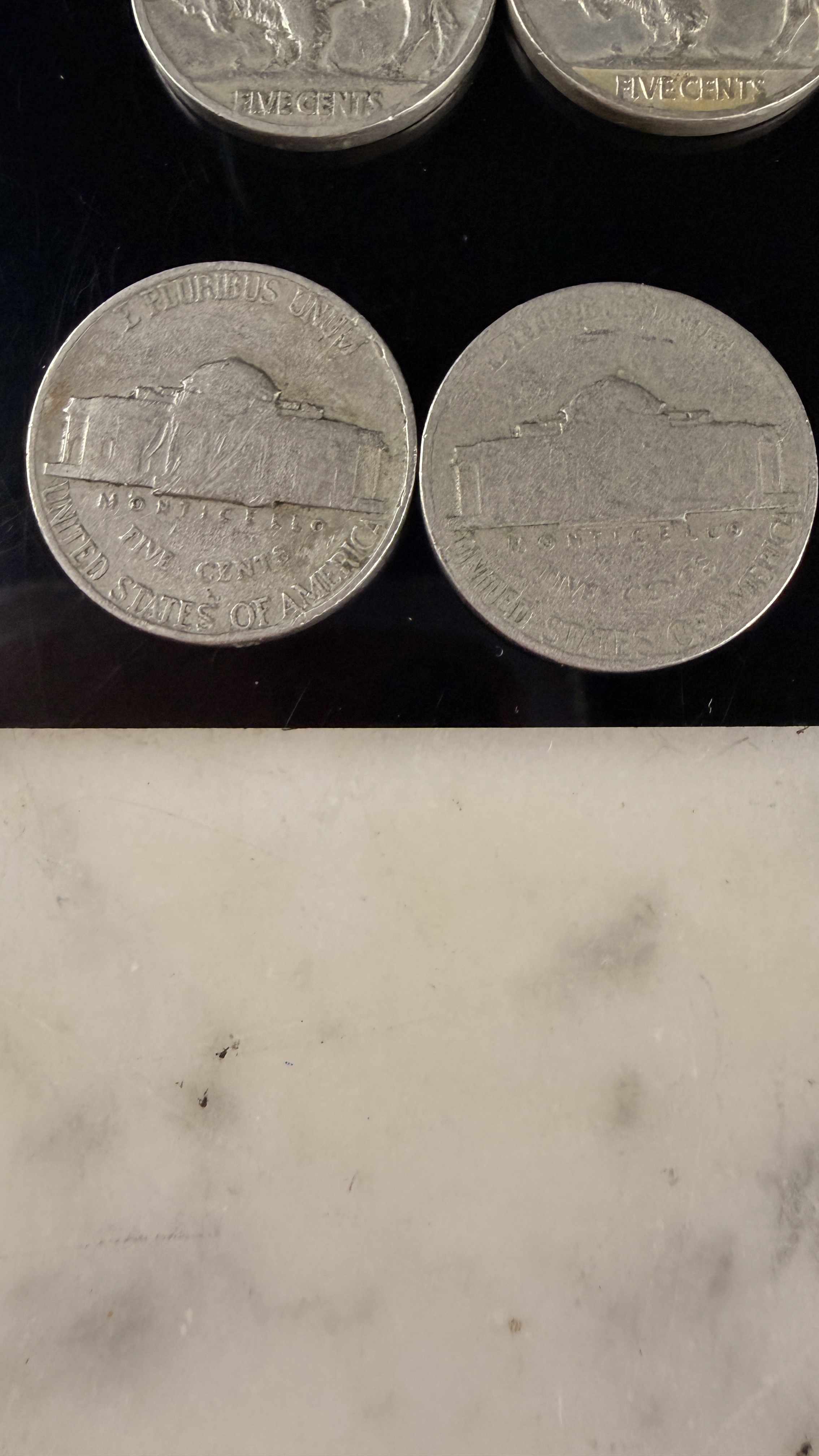 A Collection of US Buffalo and Jefferson Five-Cent Coins