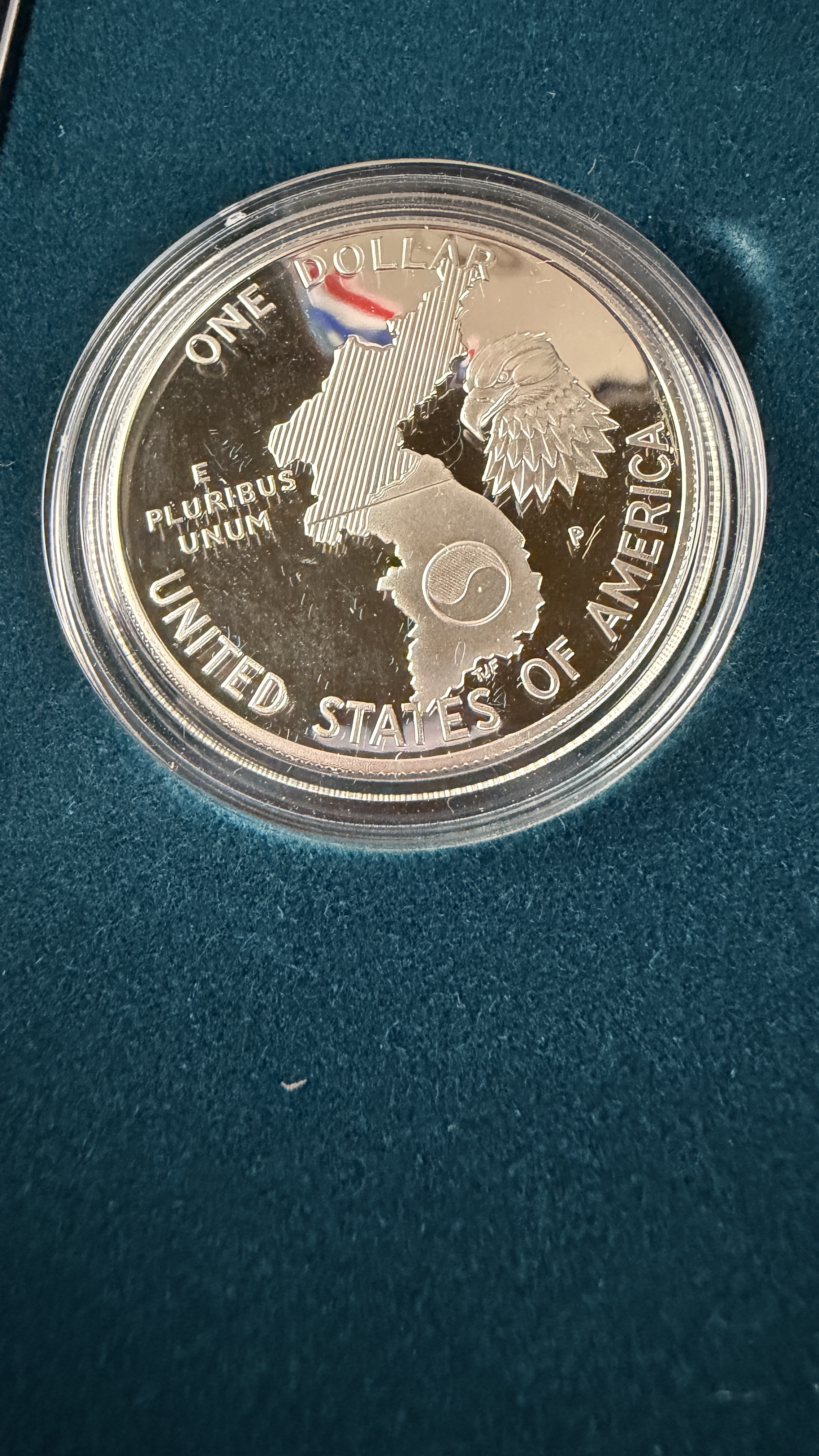 1991-P US Korean War Memorial Commemorative Proof Silver Dollar