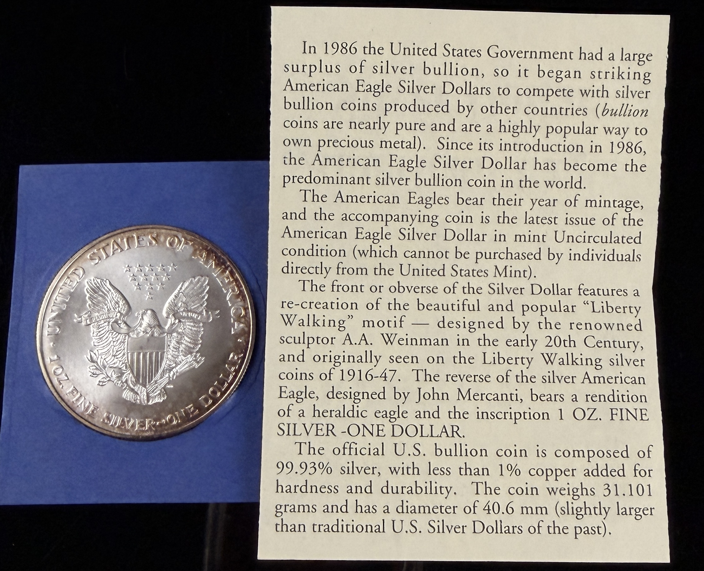 US 1997 American Eagle One Ounce Silver Dollar