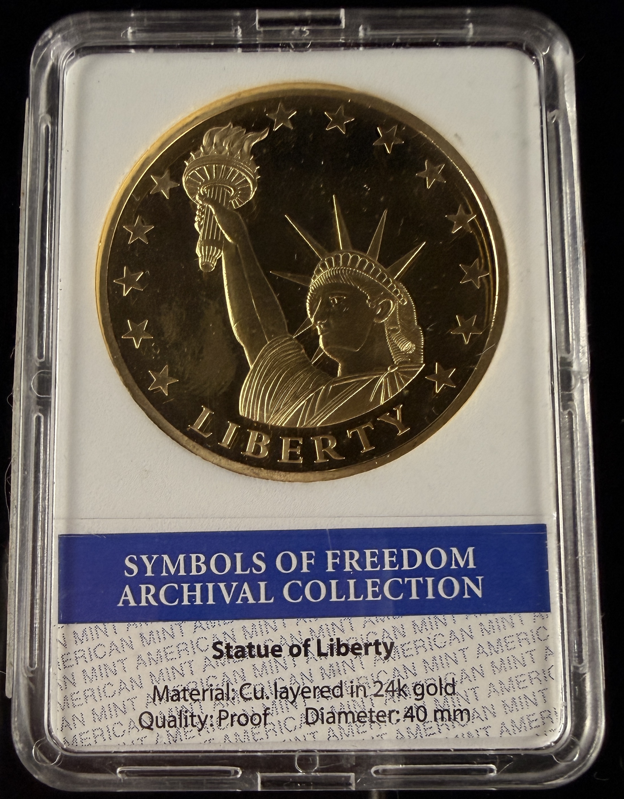 A Collection of Modern US Coin Replicas and a Commemorative Medal