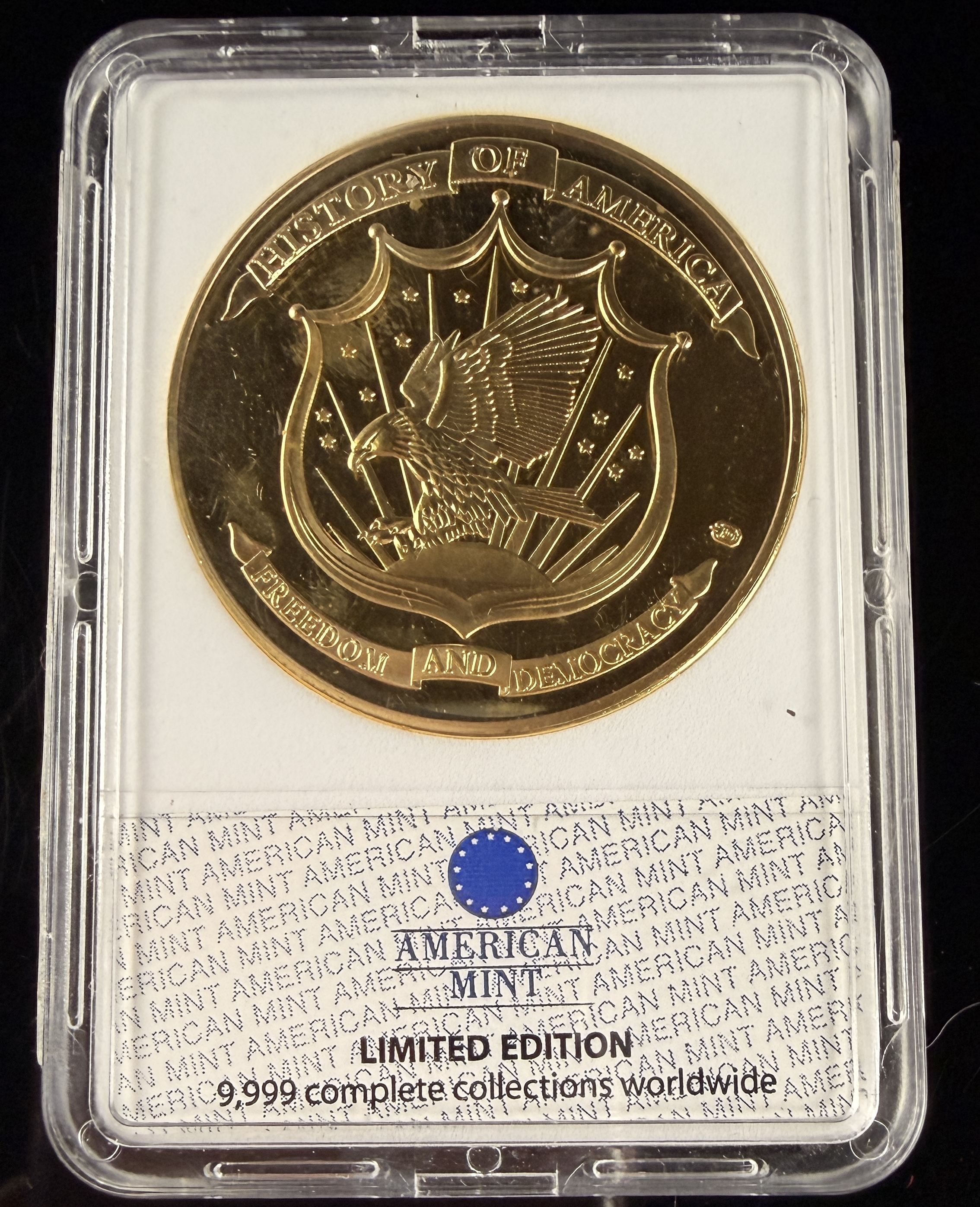 A Collection of Modern US Coin Replicas and a Commemorative Medal