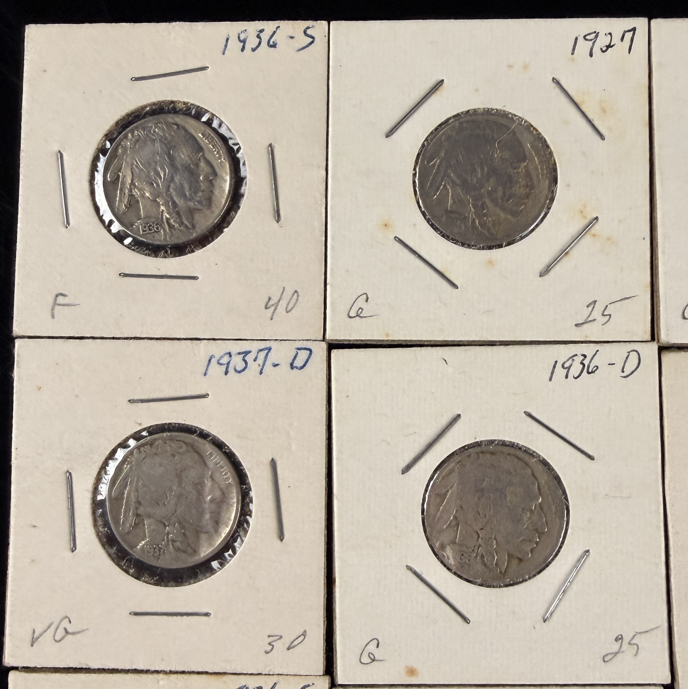 A Collection of US Buffalo and Jefferson Five-Cent Coins