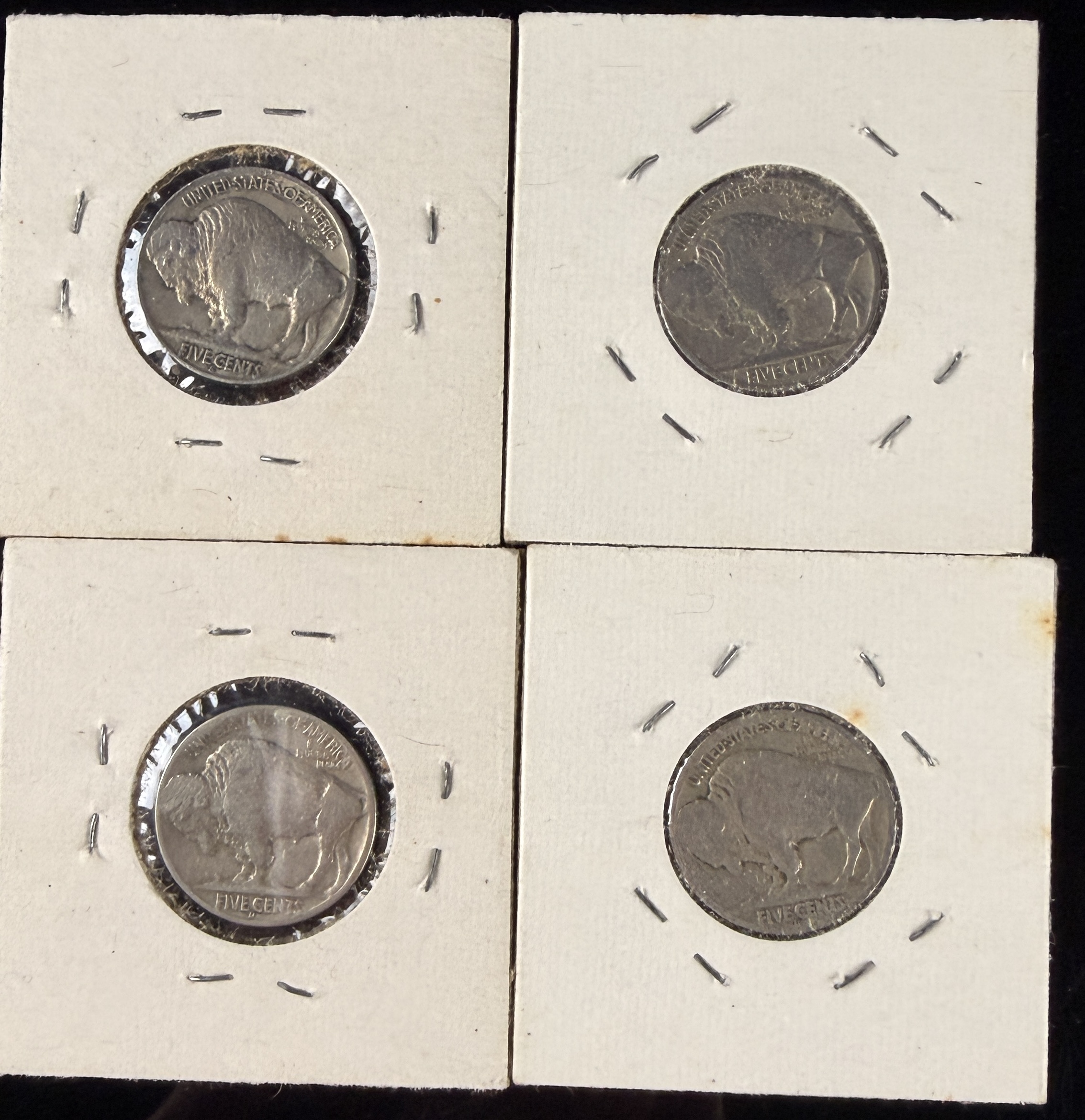 A Collection of US Buffalo and Jefferson Five-Cent Coins