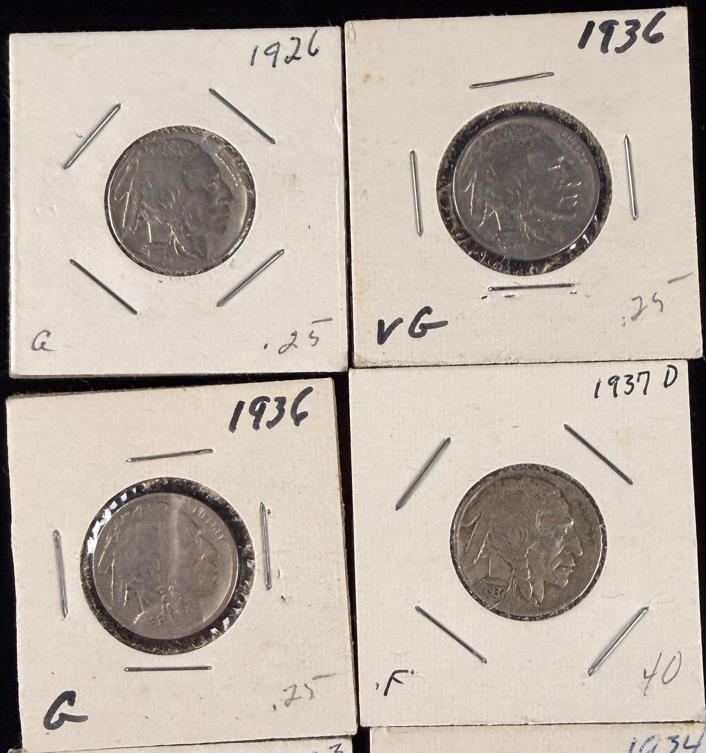 A Collection of US Buffalo and Jefferson Five-Cent Coins