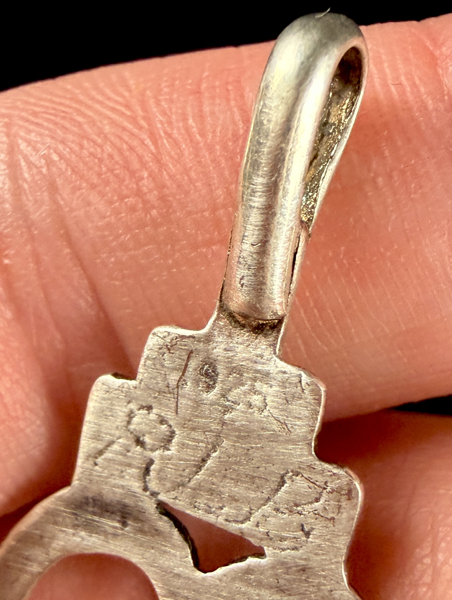 Sterling Silver Zia Heart Sun Symbol New Mexico Pendant
