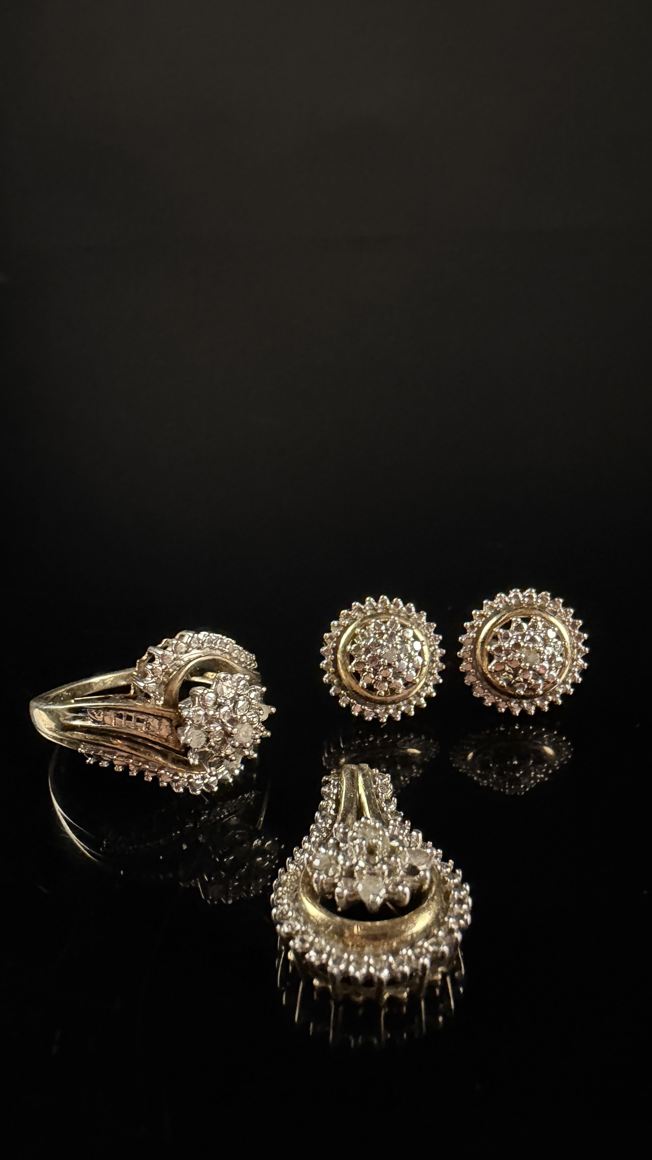 An Assortment of Gold-Plated Sterling Silver and Colorless Accent Stone Jewelry