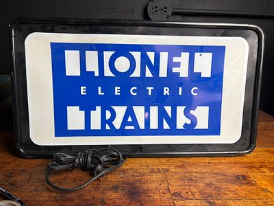 TecArt Industries Lionel Electric Trains Lighted Advertising Sign. A contemporary lighted 