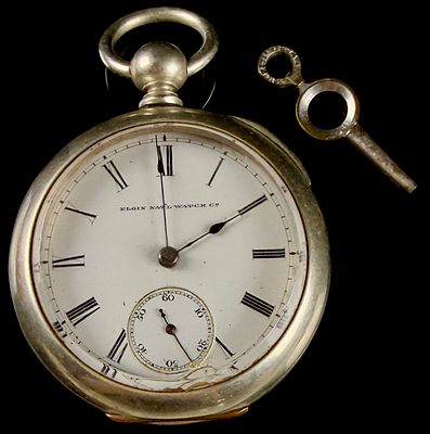 Antique Elgin National Watch Co G M Wheeler 18 Size Key Wind Pocket Watch. An antique manual 