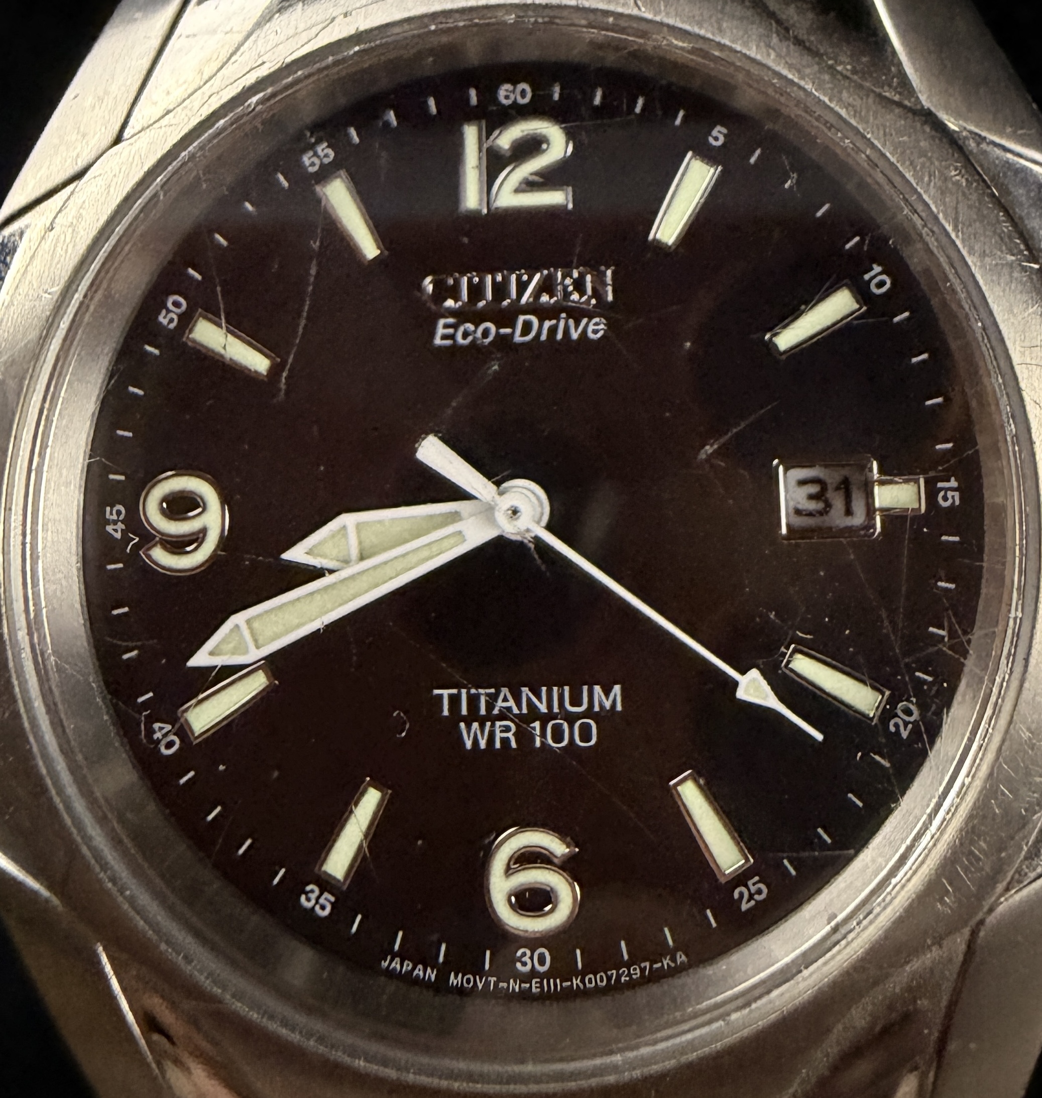 Citizen Eco-Drive Titanium WR 100 Men's Watch Reference E111-K006368