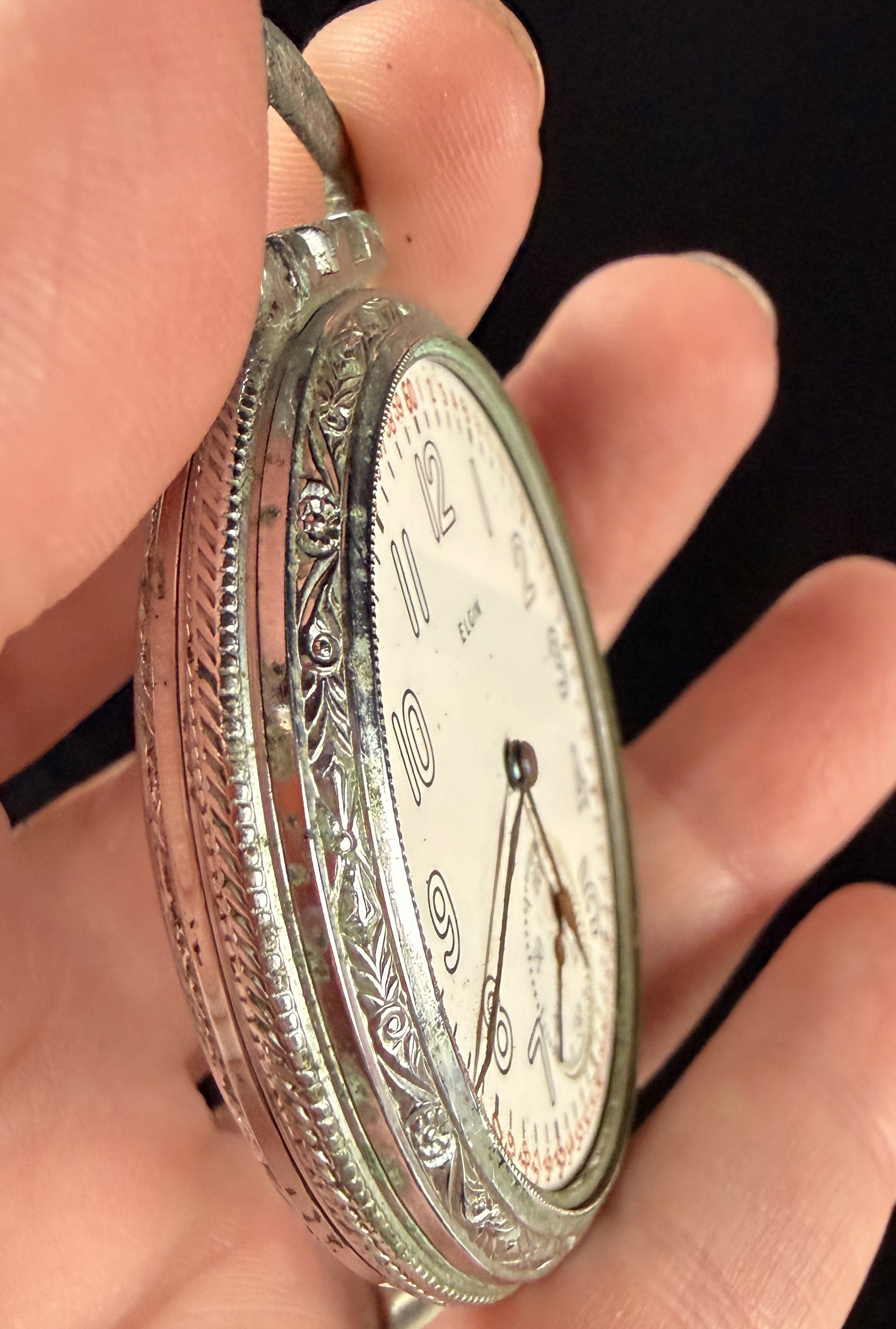 Elgin Size 12 Open Face Pocket Watch with Montgomery Dial
