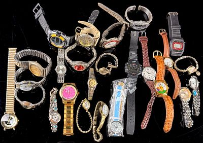 An Assortment of Twenty-Two Miscellaneous Wristwatches Including Timex, Armitron, and Gitano. An 
